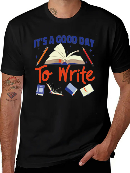 Writing Book Novel Writer & Basic Graphic T-Shirt – Daily Comfort In Soft Cotton
