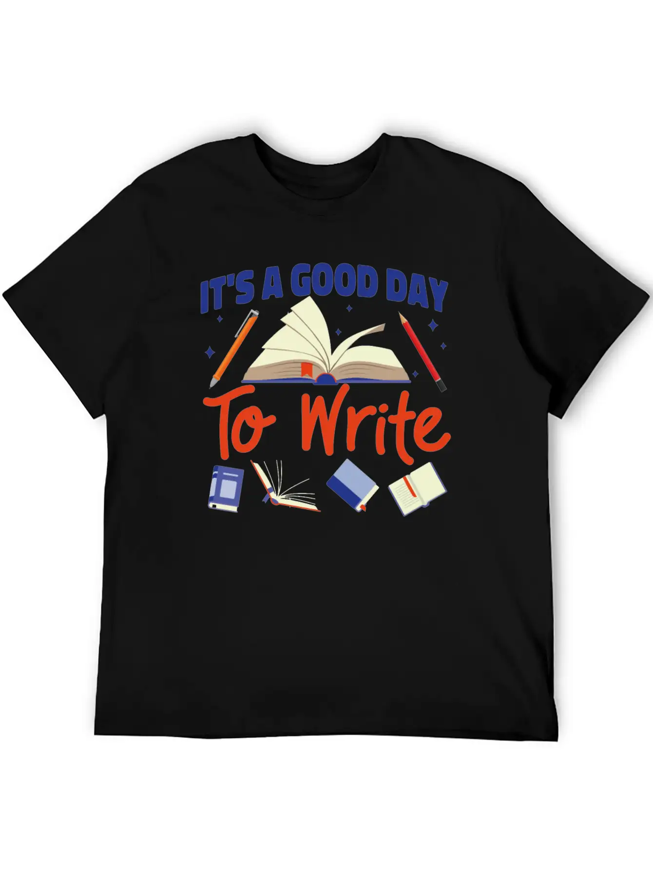 Writing Book Novel Writer & Basic Graphic T-Shirt – Daily Comfort In Soft Cotton