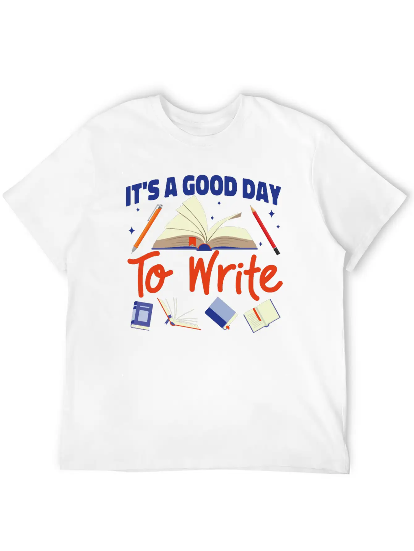 Writing Book Novel Writer & Basic Graphic T-Shirt – Daily Comfort In Soft Cotton