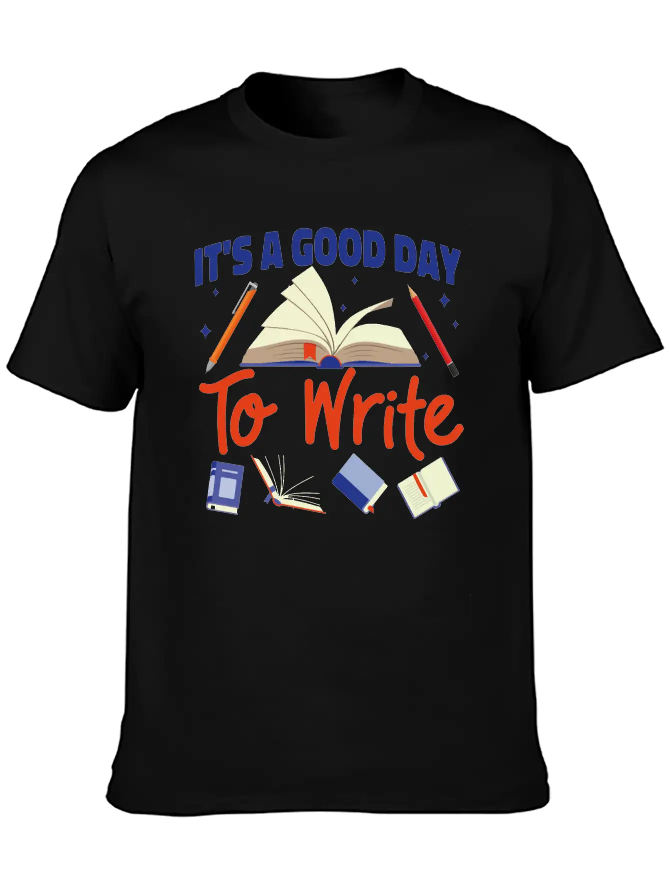 Writing Book Novel Writer & Basic Graphic T-Shirt – Daily Comfort In Soft Cotton