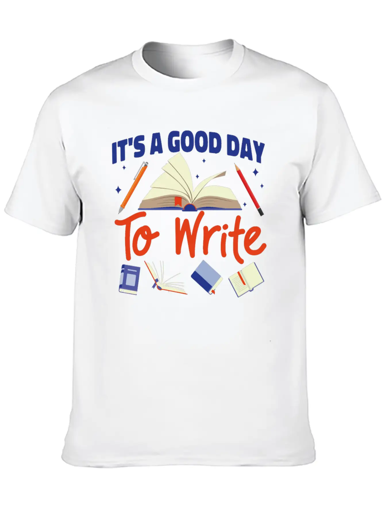 Writing Book Novel Writer & Basic Graphic T-Shirt – Daily Comfort In Soft Cotton