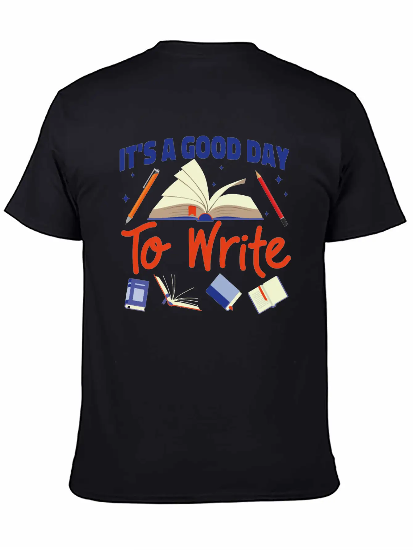 Writing Book Novel Writer & Basic Graphic T-Shirt – Daily Comfort In Soft Cotton