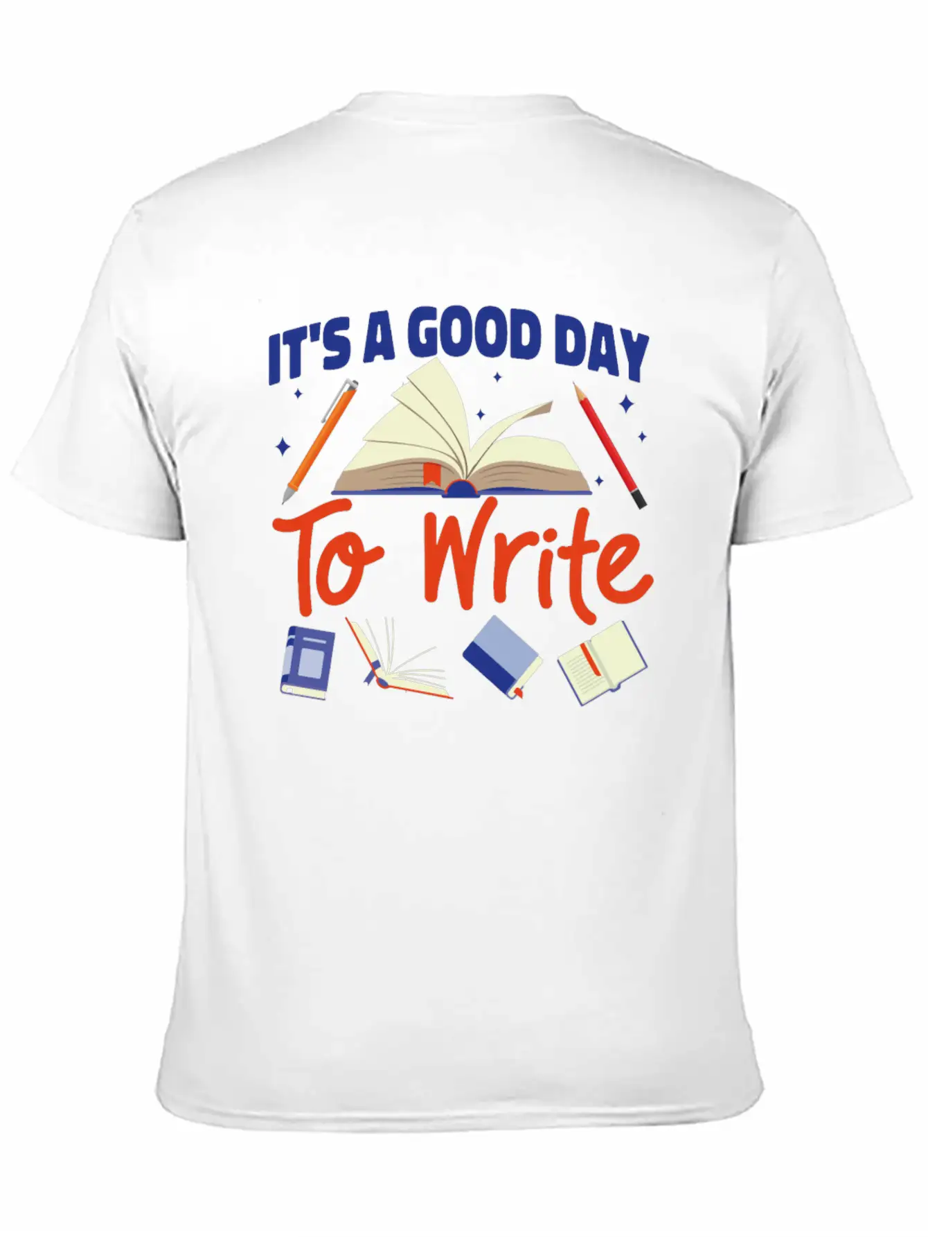 Writing Book Novel Writer & Basic Graphic T-Shirt – Daily Comfort In Soft Cotton