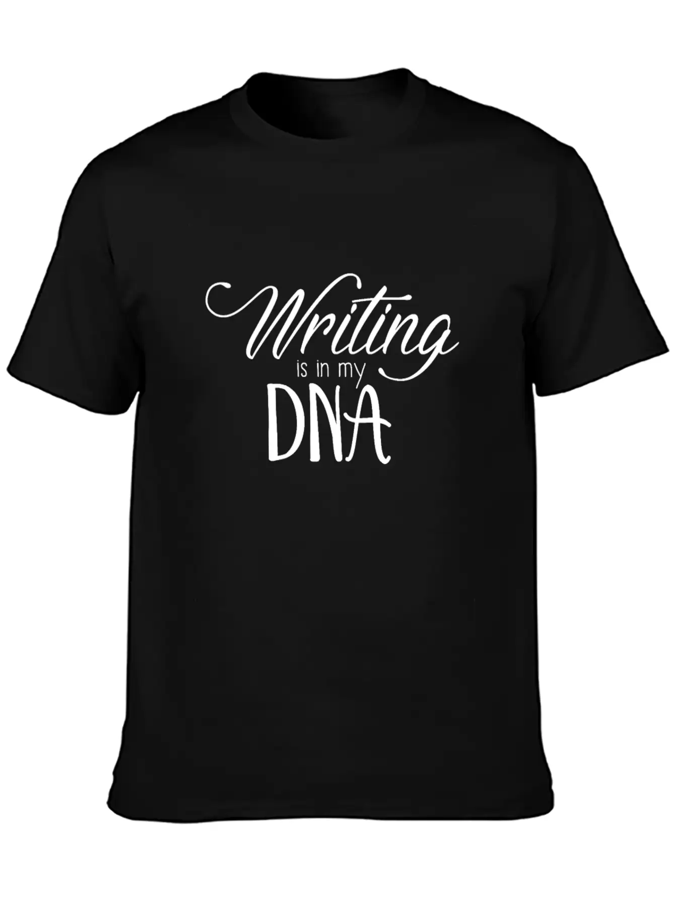 Writing Is In My DNA Lightweight Cotton T-Shirt – Daily Comfort Graphic Shirt