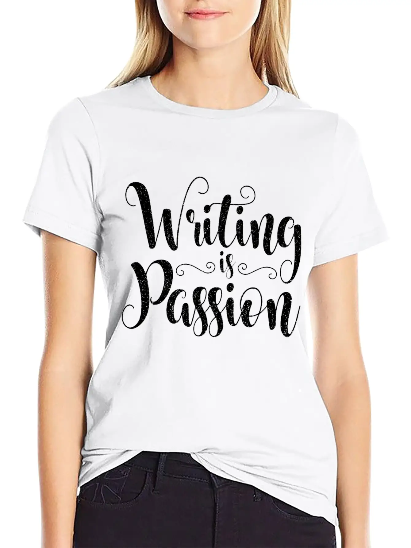 Writing Is Passion Writer Author Book Novel Gift Basic Graphic T-Shirt – Daily Comfort In Soft Cotton