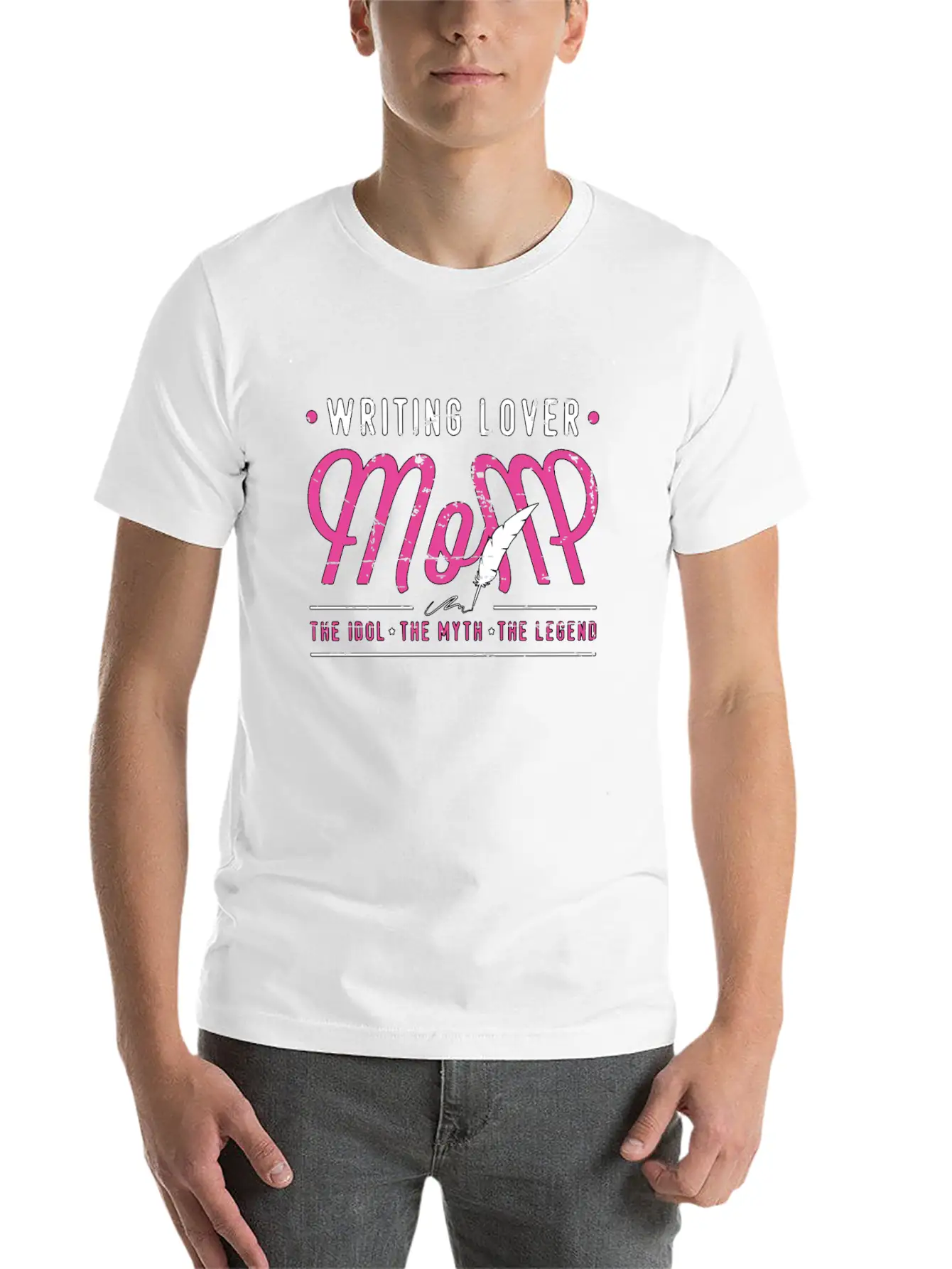 Writing Lover Mom The Idol The Myth Book Writer Stylish Everyday T-Shirt – Unisex Basic Cotton Tee
