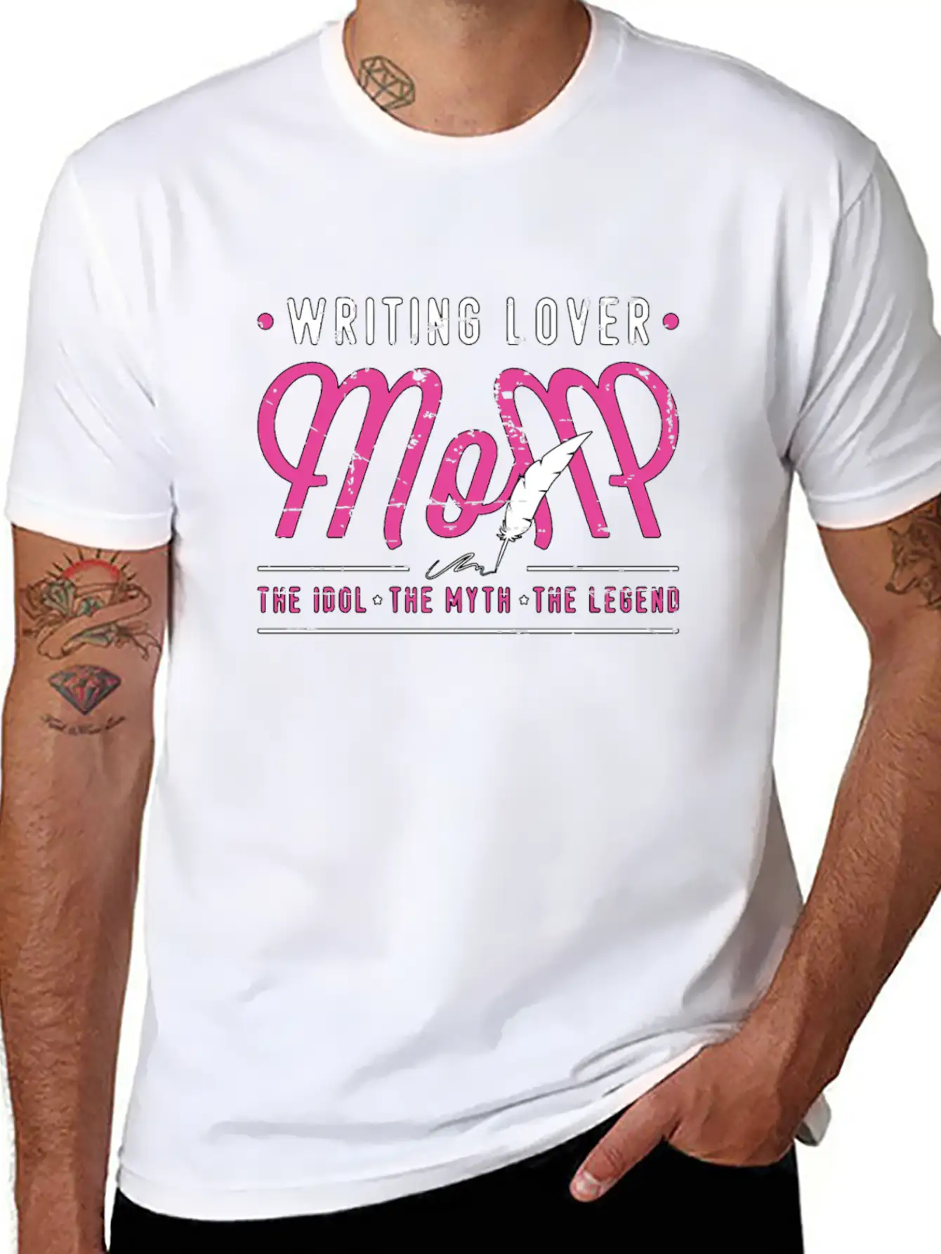 Writing Lover Mom The Idol The Myth Book Writer Stylish Everyday T-Shirt – Unisex Basic Cotton Tee