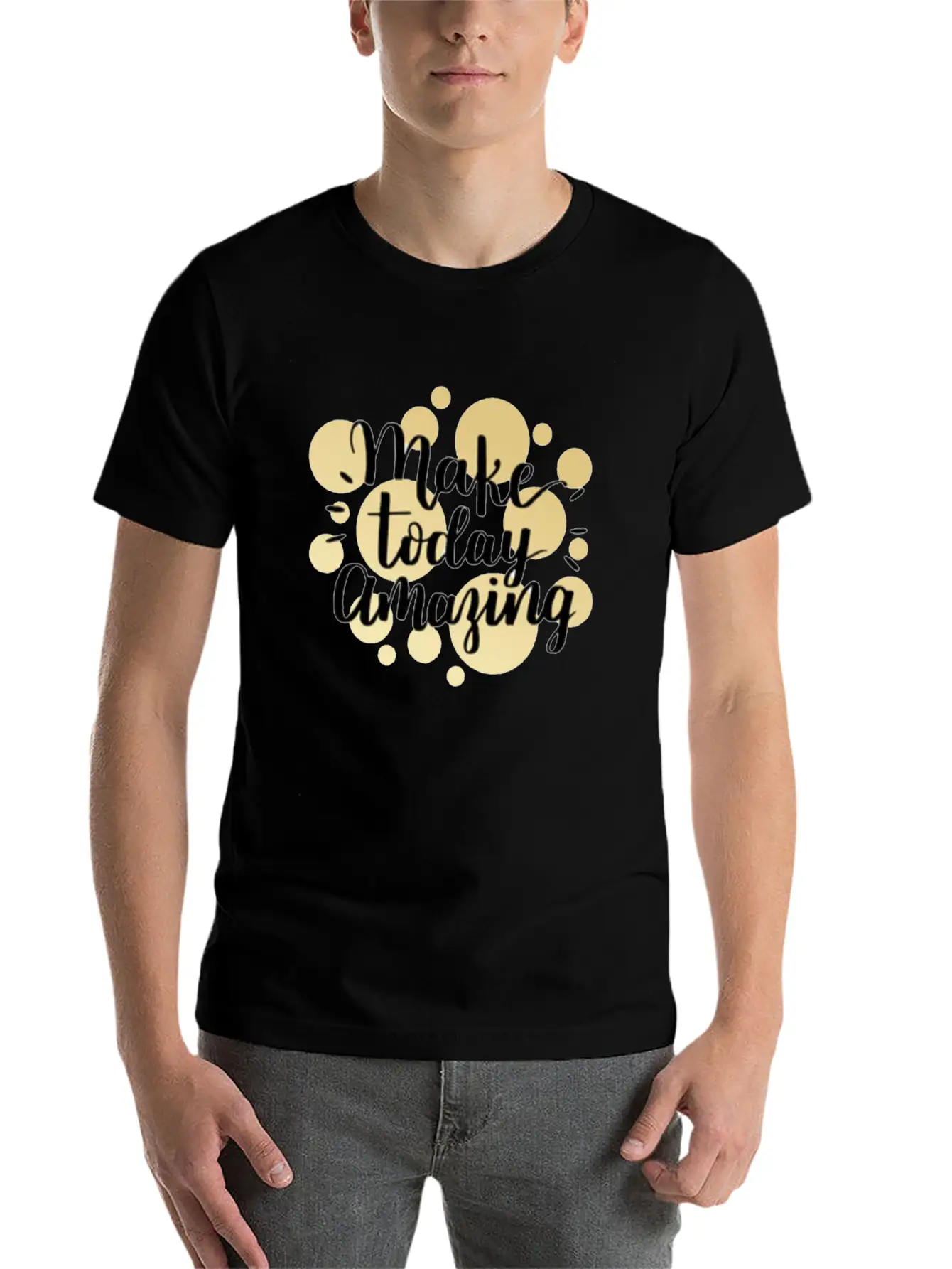 Writing Unisex Casual T-Shirt – Clean Design For Daily Comfort