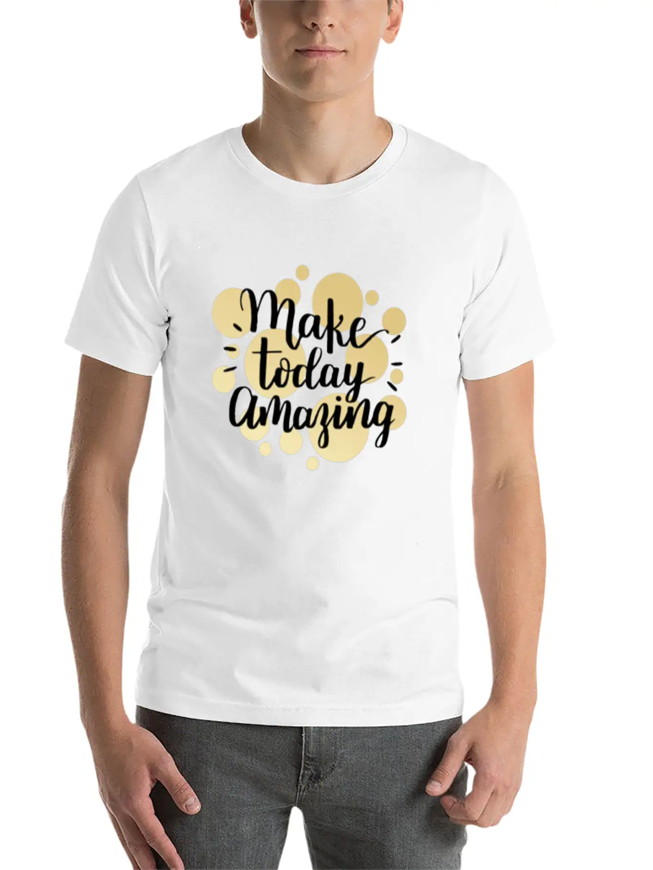Writing Unisex Casual T-Shirt – Clean Design For Daily Comfort