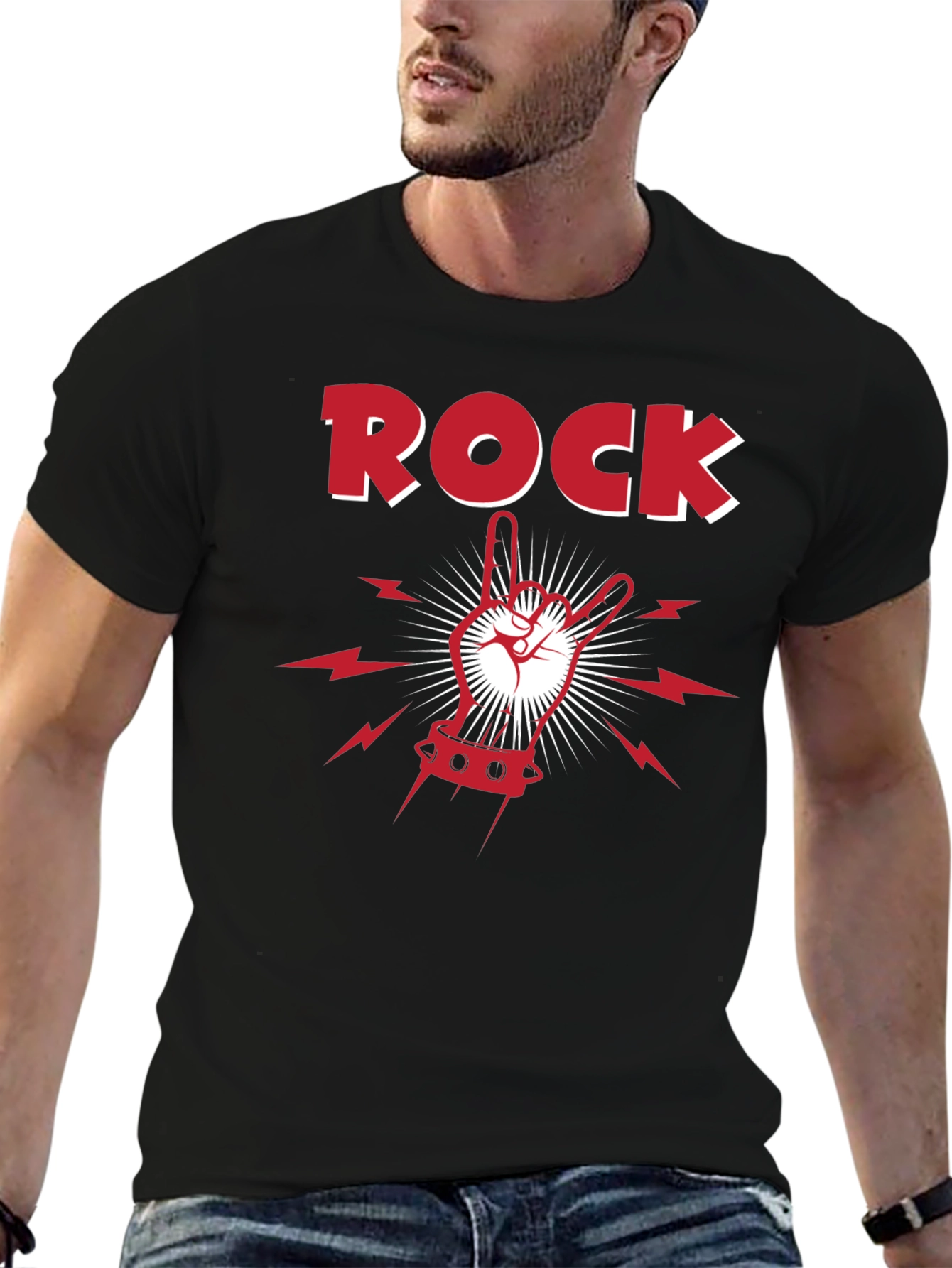 Rock On T-Shirt - Classic Black Tee