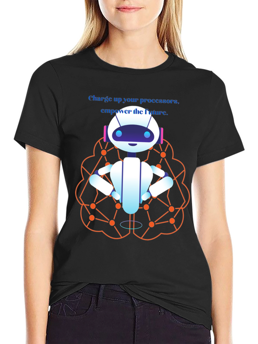 AI Robot Brain T-Shirt - Charge Up the Future