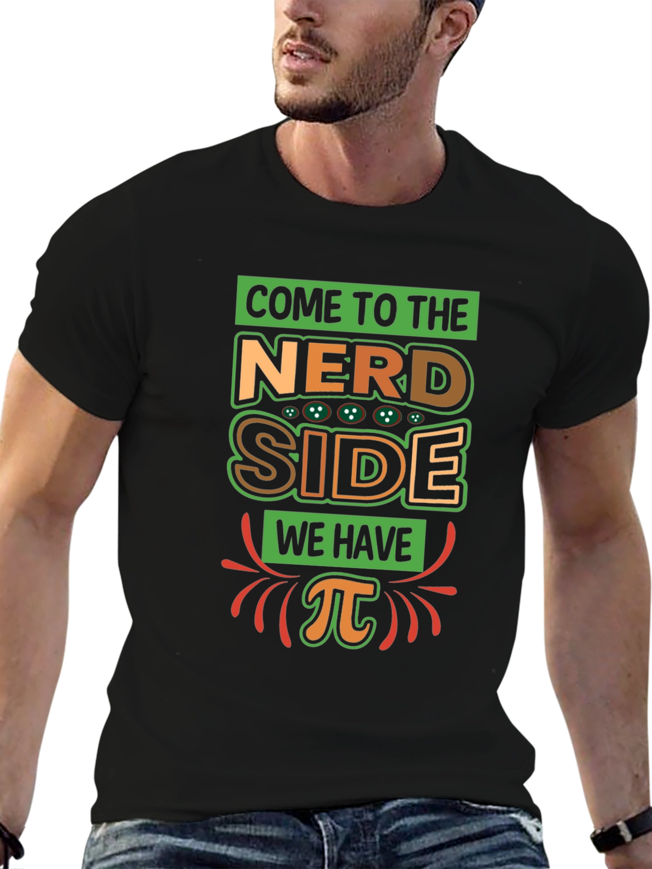 Nerd Side Pi T-Shirt - Geeky Humor Apparel