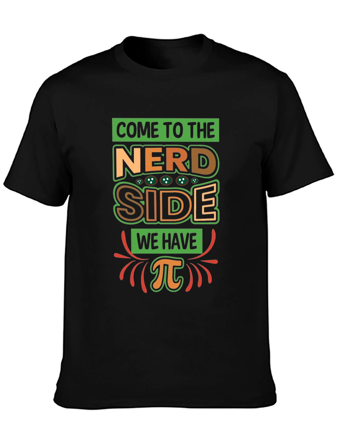 Nerd Side Pi T-Shirt - Geeky Humor Apparel