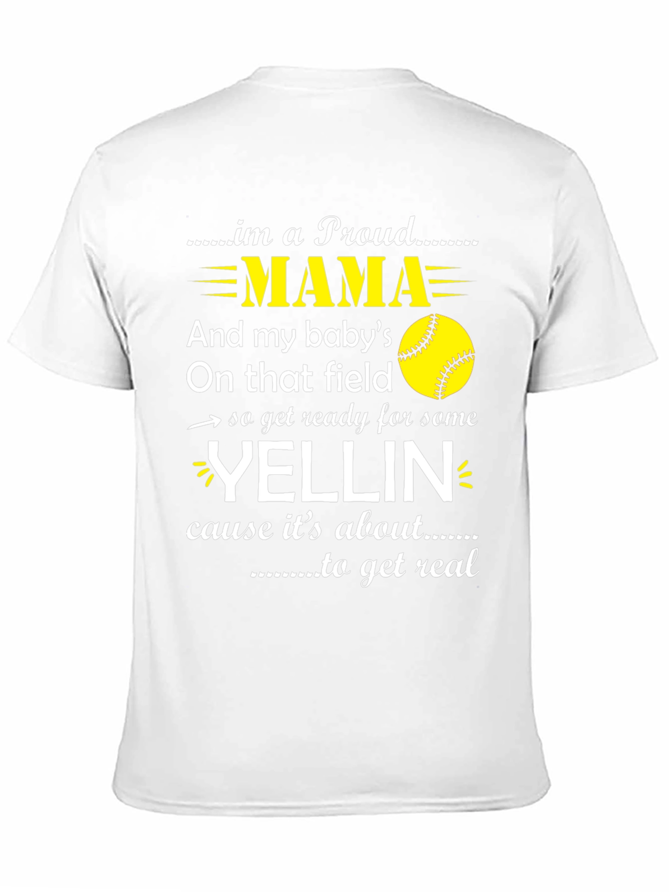 Proud Mama Softball Graphic Tee