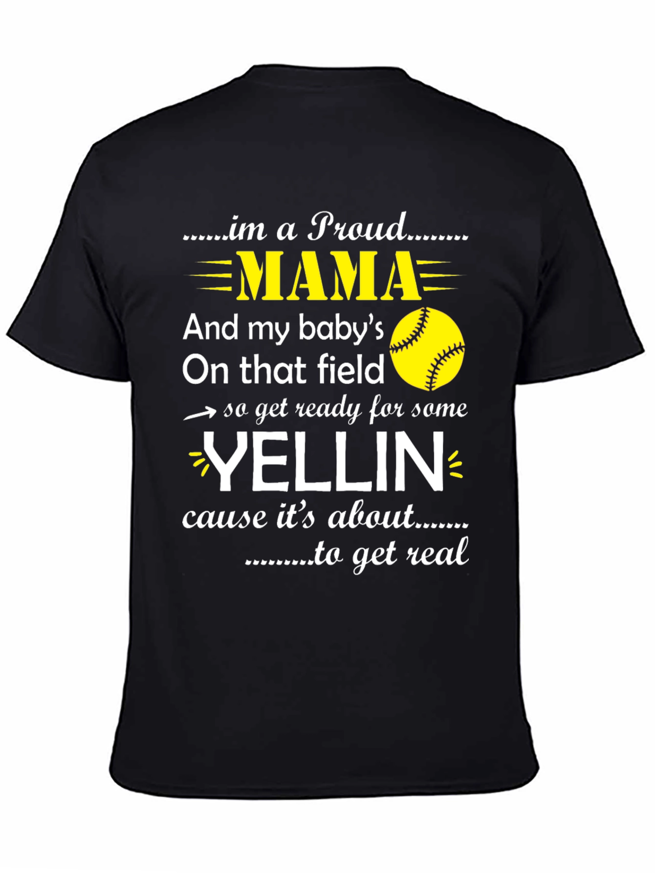 Proud Mama Softball Graphic Tee