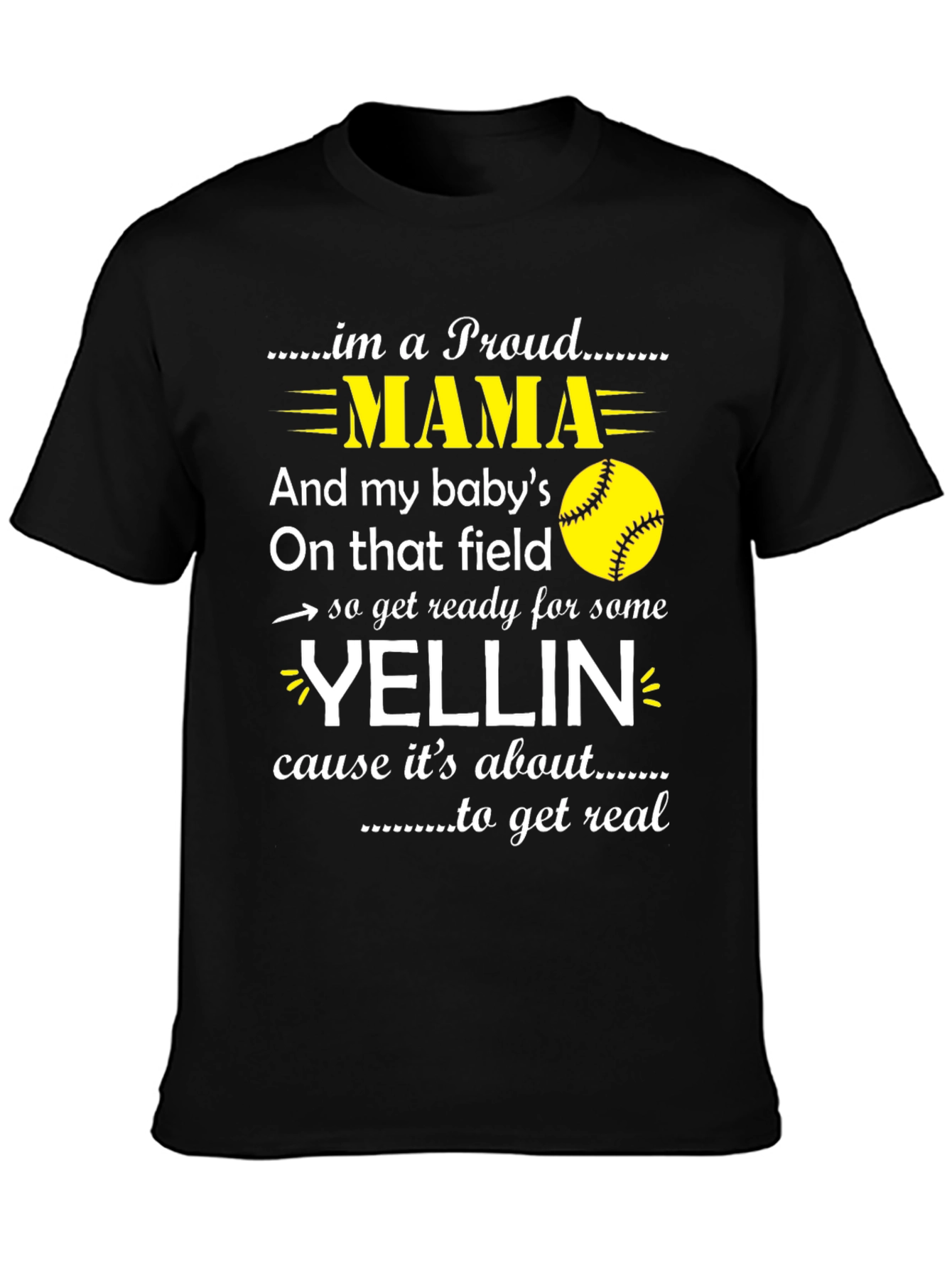 Proud Mama Softball Graphic Tee