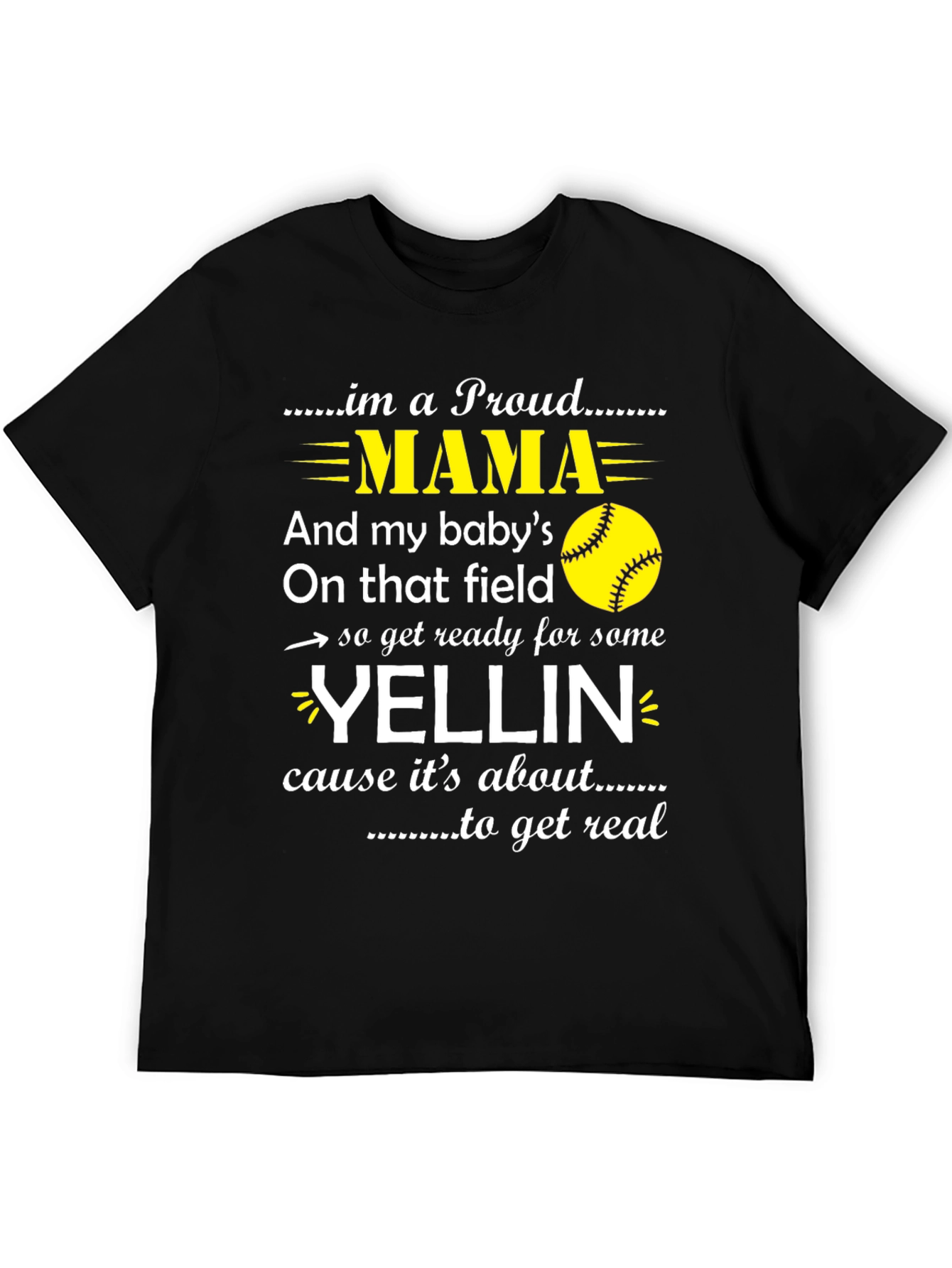 Proud Mama Softball Graphic Tee
