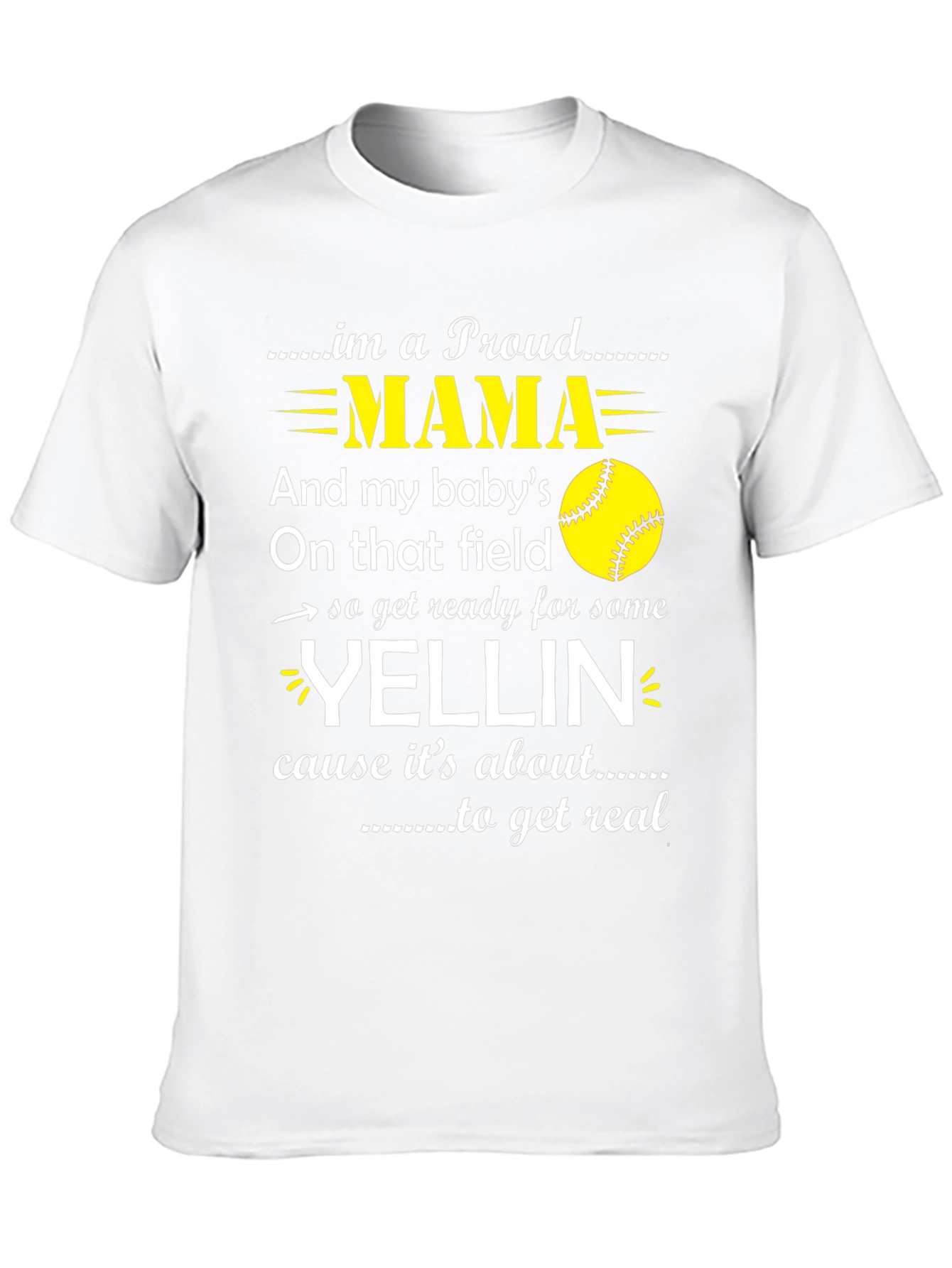 Proud Mama Softball Graphic Tee