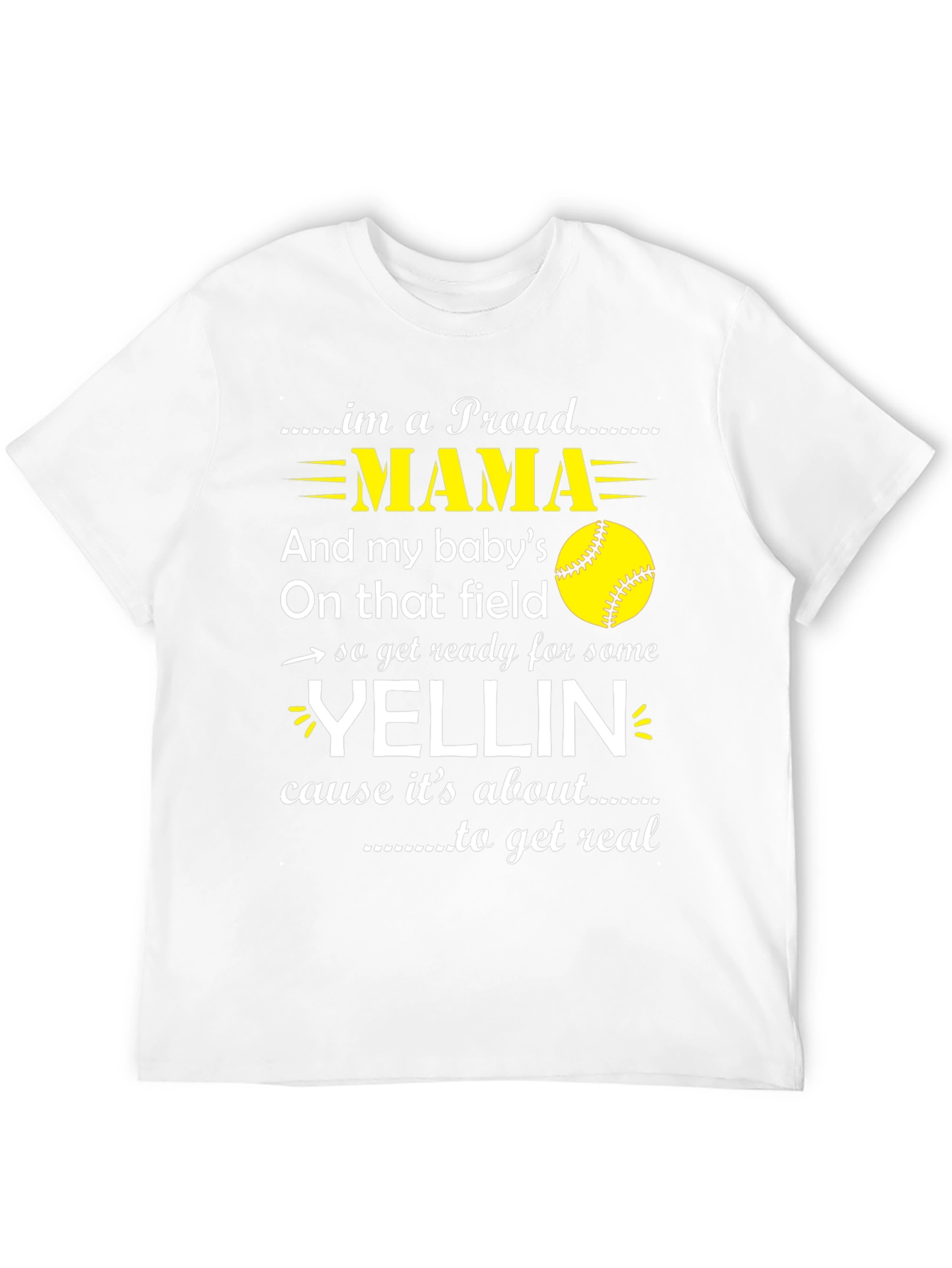 Proud Mama Softball Graphic Tee