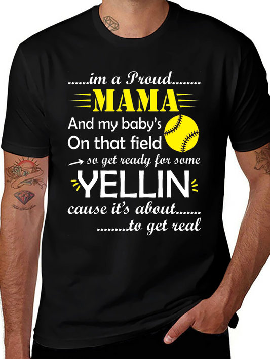 Proud Mama Softball Graphic Tee