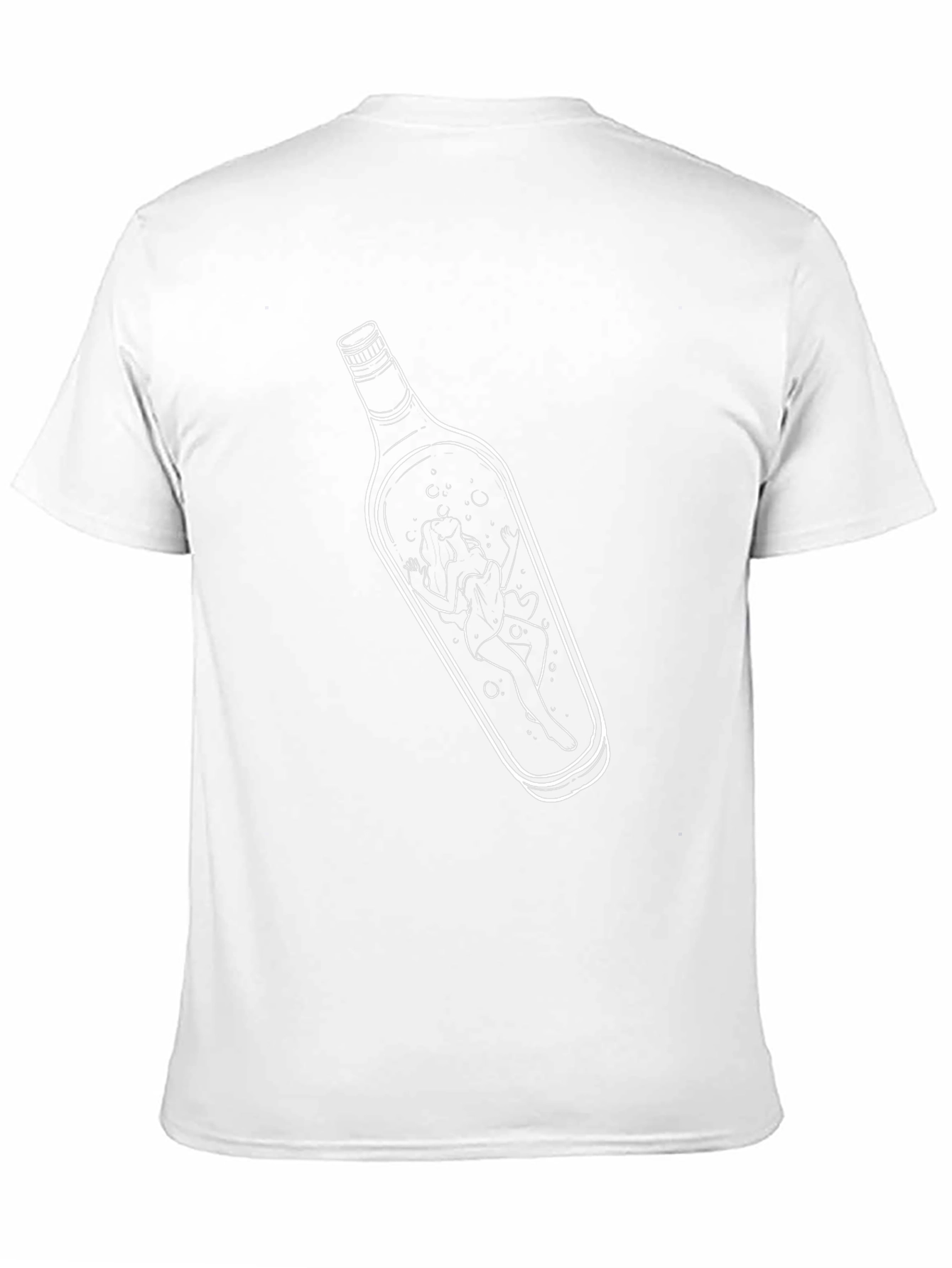 Unique Bottle Graphic Tee - Black Cotton T-Shirt