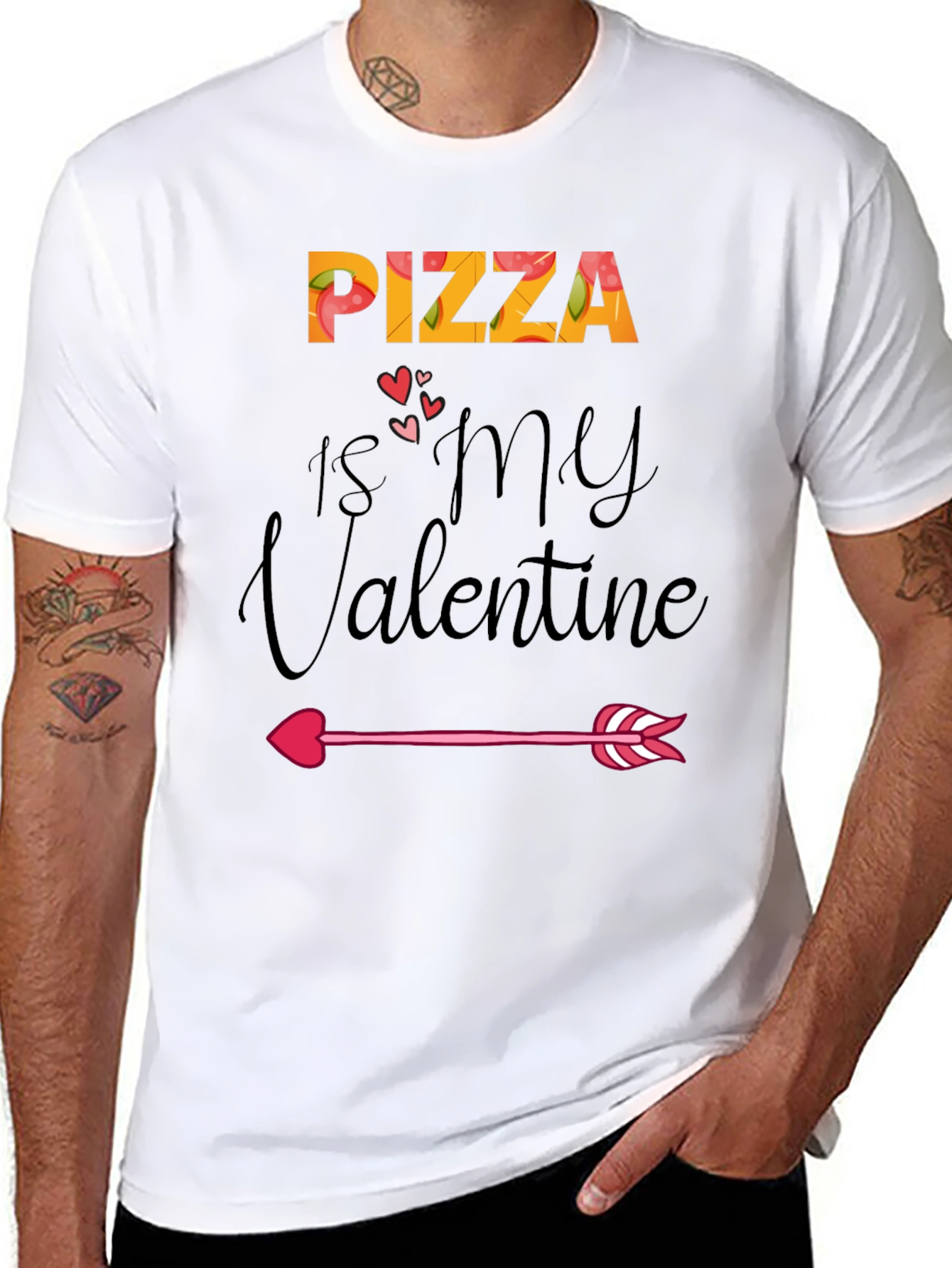 Pizza is My Valentine Graphic T-Shirt