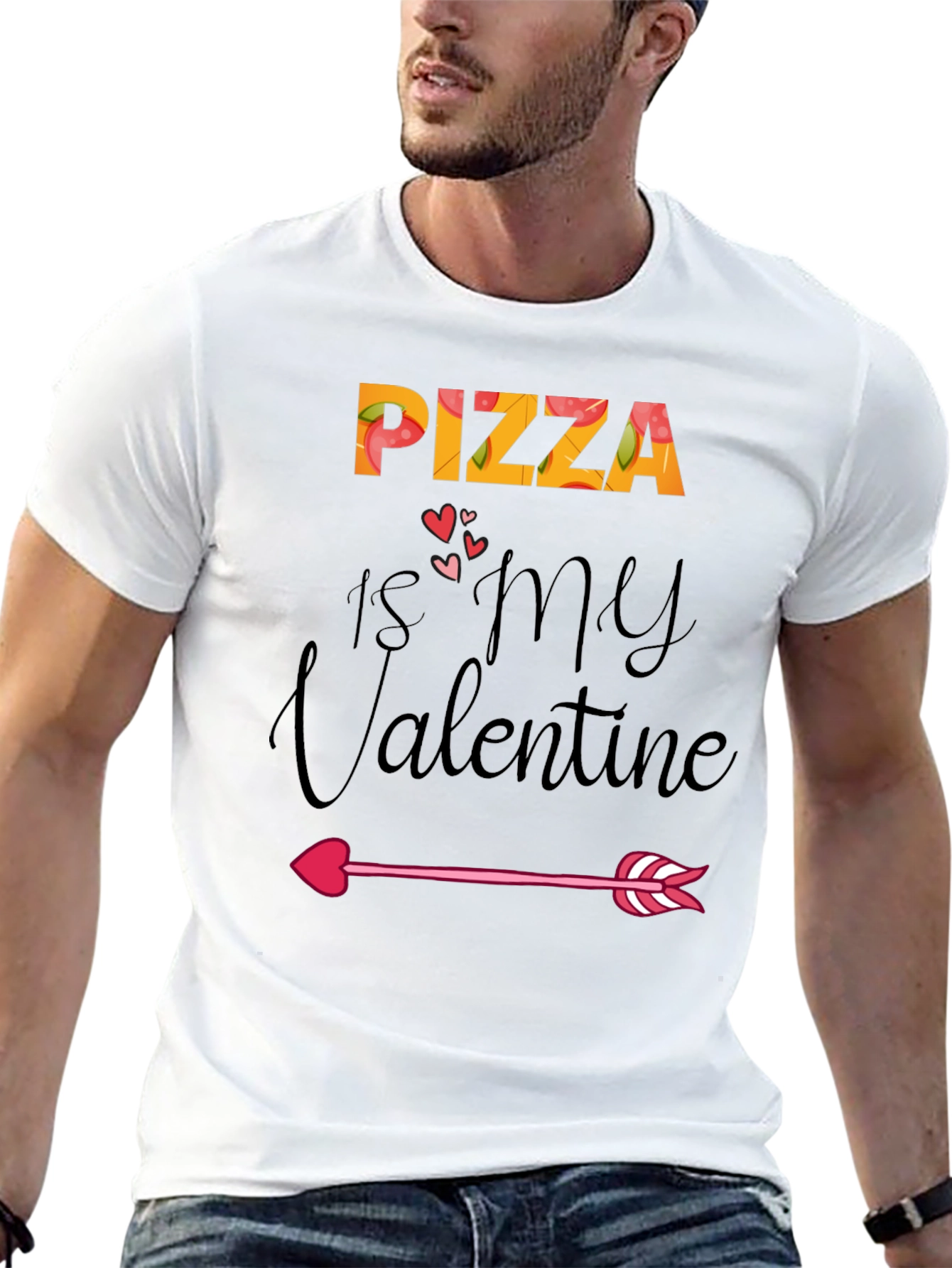 Pizza is My Valentine Graphic T-Shirt