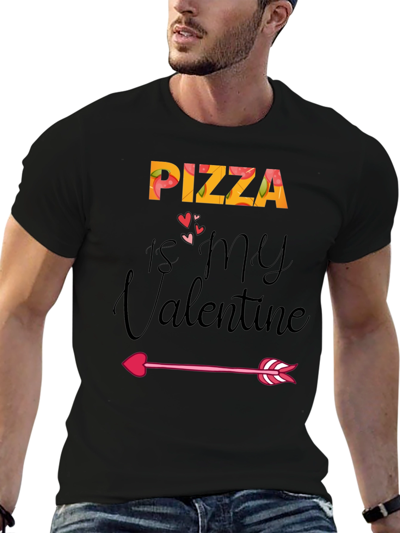 Pizza is My Valentine Graphic T-Shirt