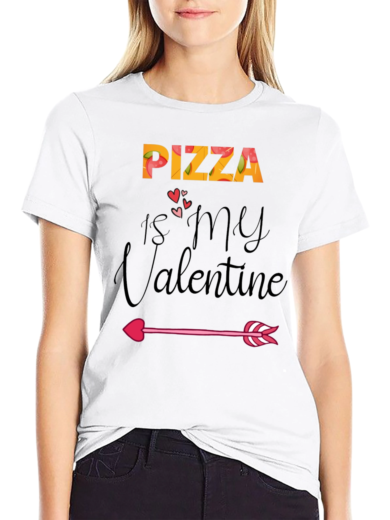 Pizza is My Valentine Graphic T-Shirt