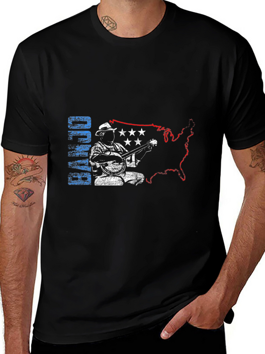 Patriotic Banjo Player T-Shirt