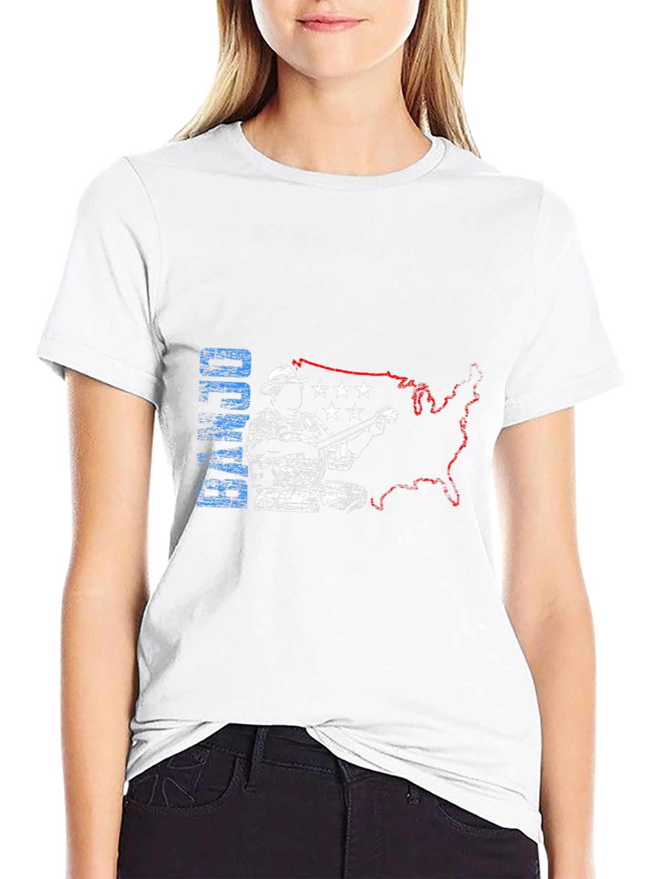 Patriotic Banjo Player T-Shirt
