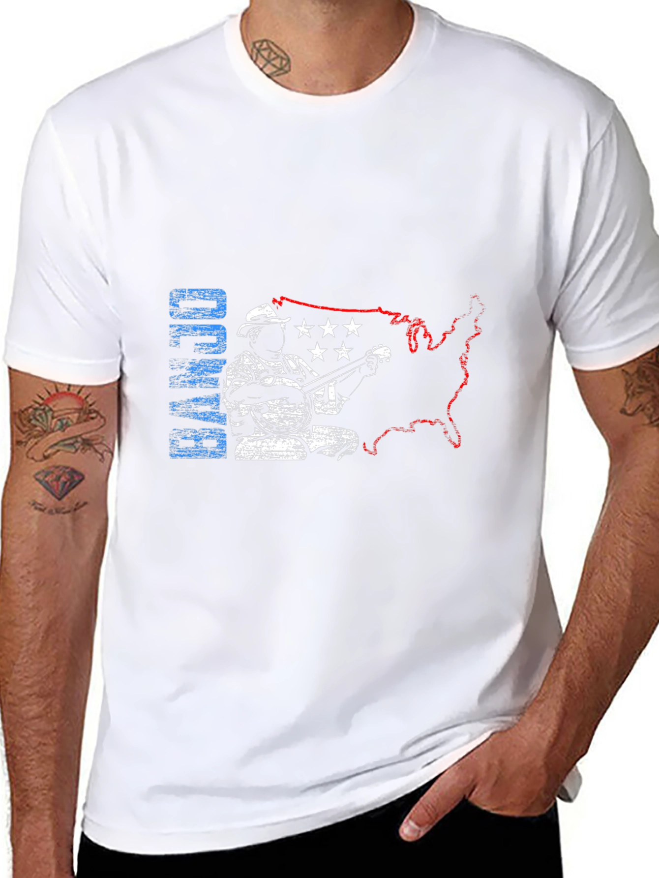 Patriotic Banjo Player T-Shirt