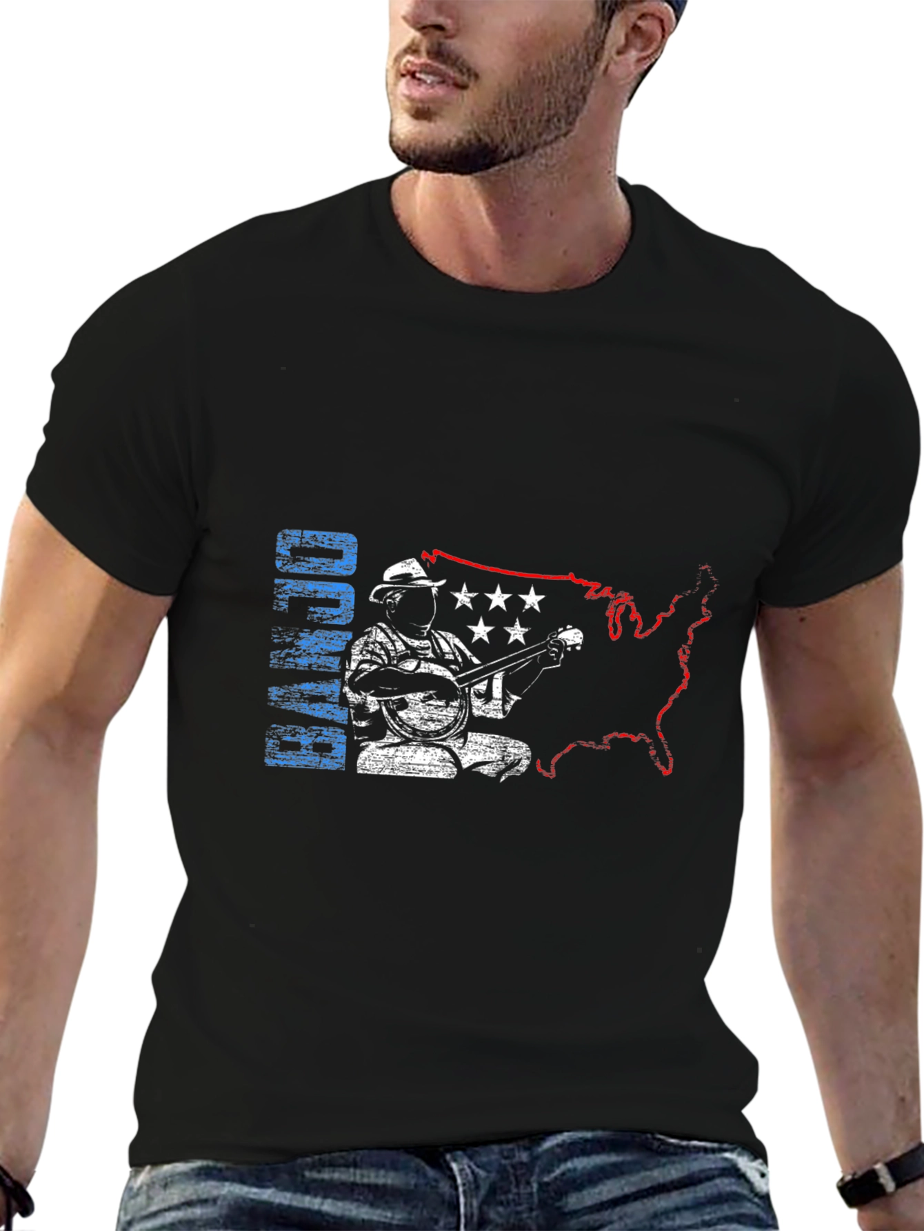 Patriotic Banjo Player T-Shirt