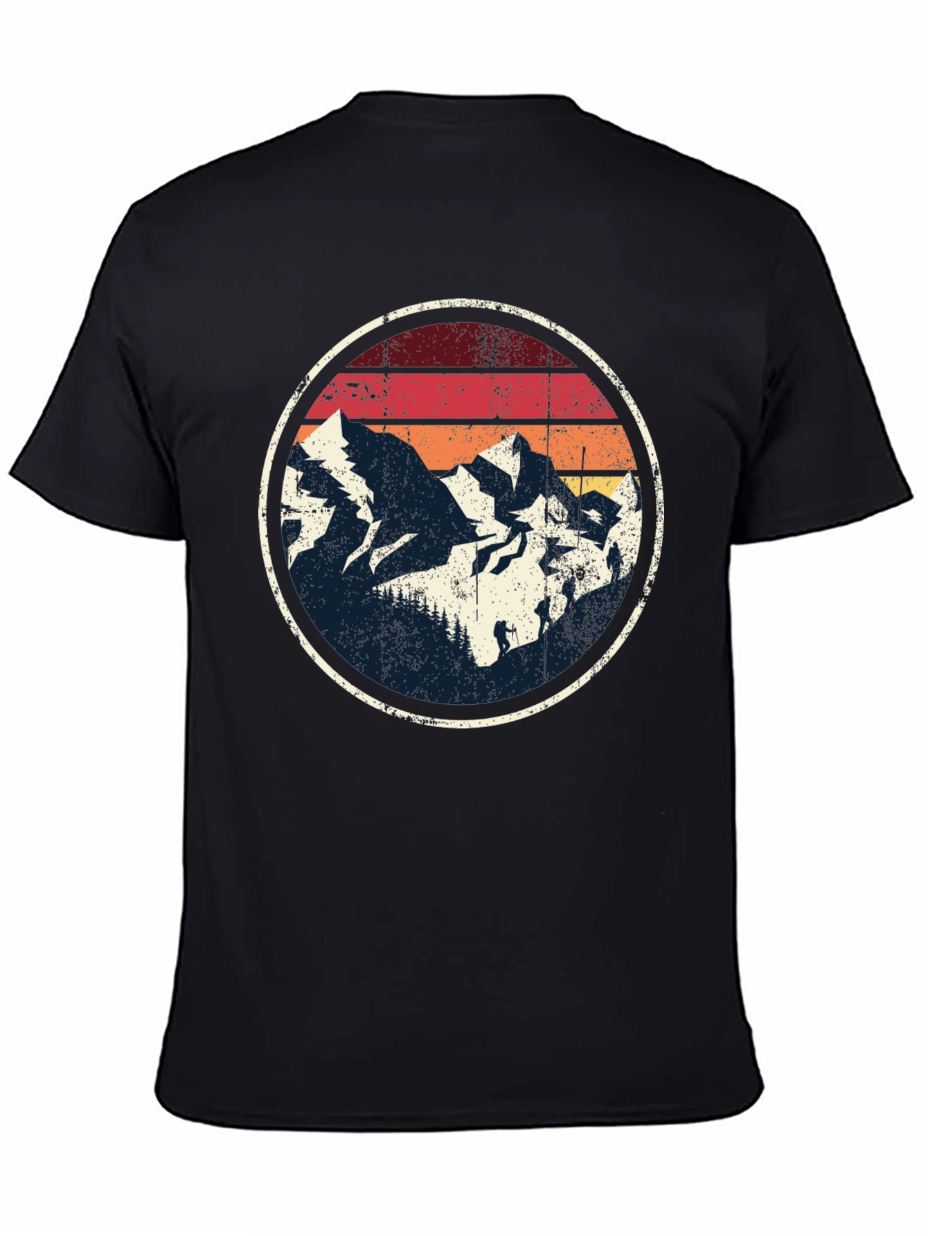 Retro Mountain Graphic Tee - Black
