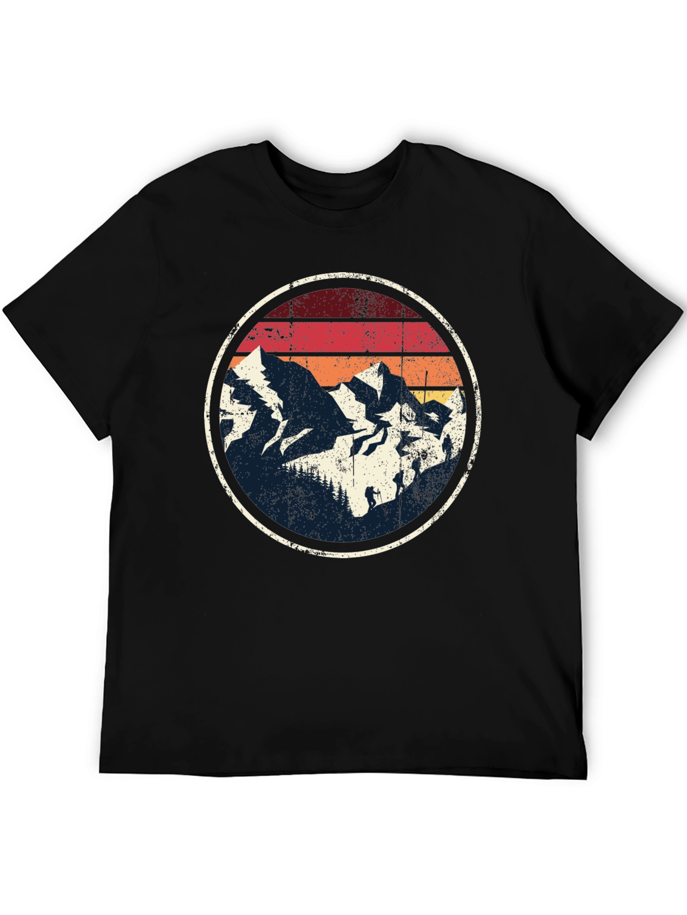 Retro Mountain Graphic Tee - Black