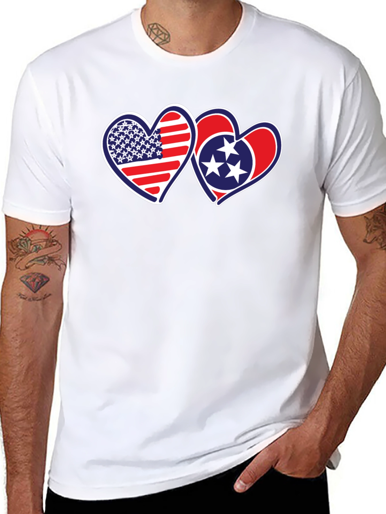 USA & TN Hearts Graphic Tee