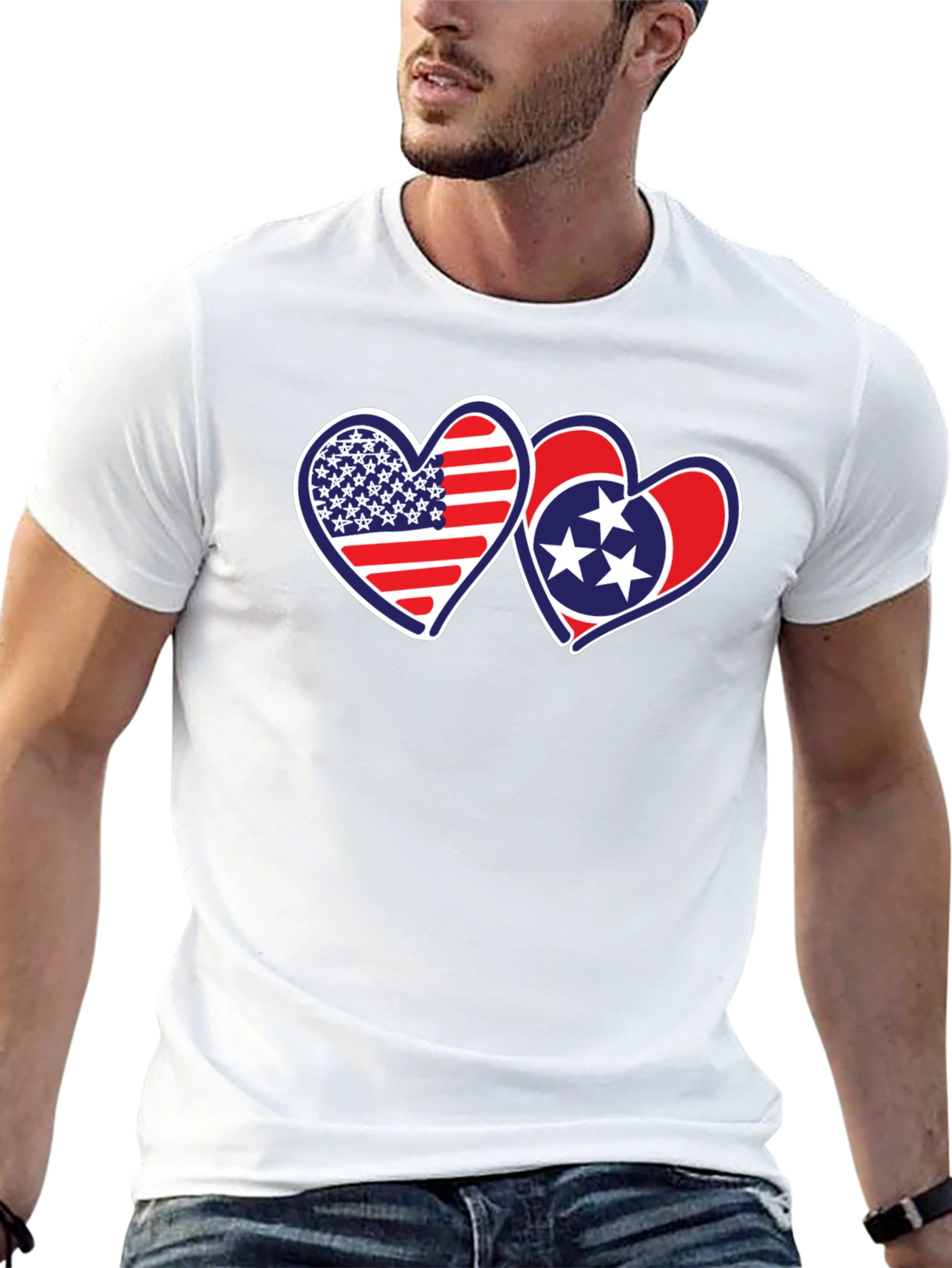 USA & TN Hearts Graphic Tee