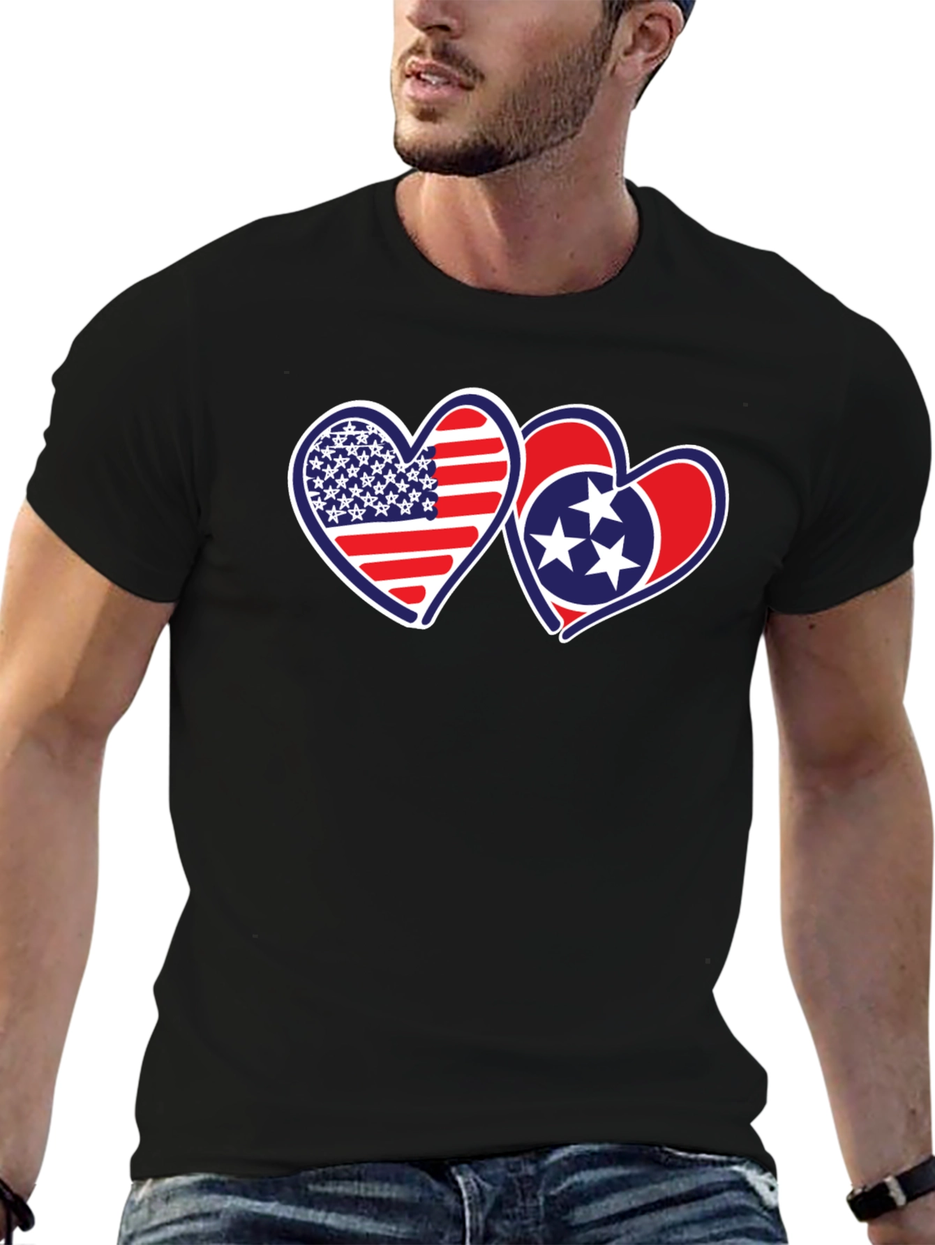 USA & TN Hearts Graphic Tee