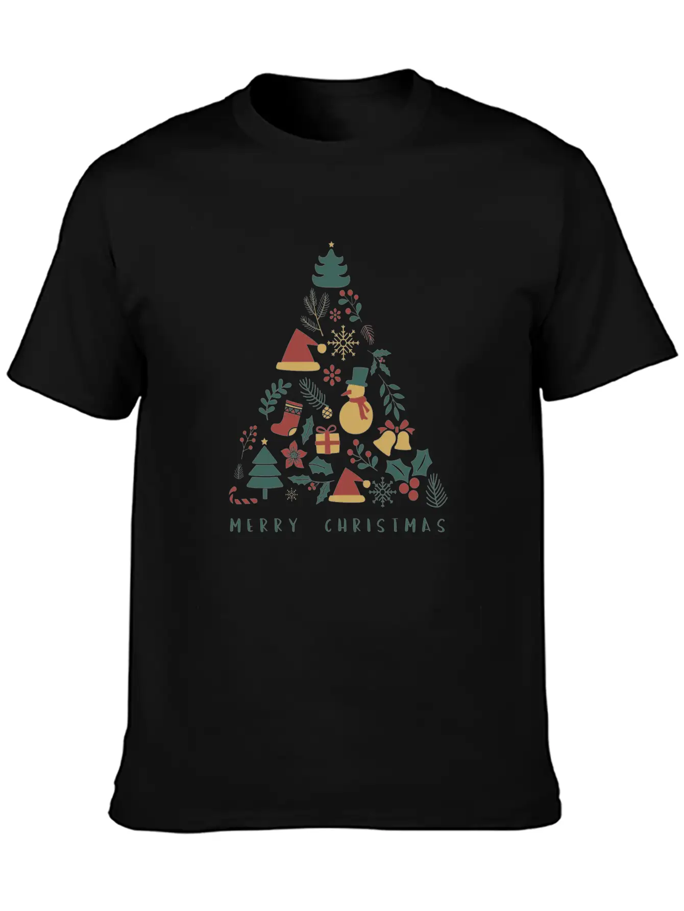 Xmas Tree Lightweight Cotton T-Shirt – Daily Comfort Graphic Shirt