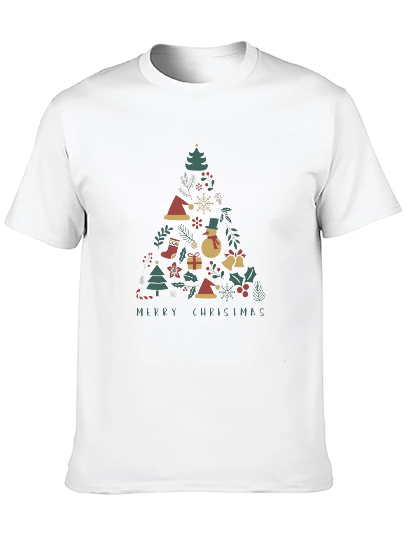 Xmas Tree Lightweight Cotton T-Shirt – Daily Comfort Graphic Shirt