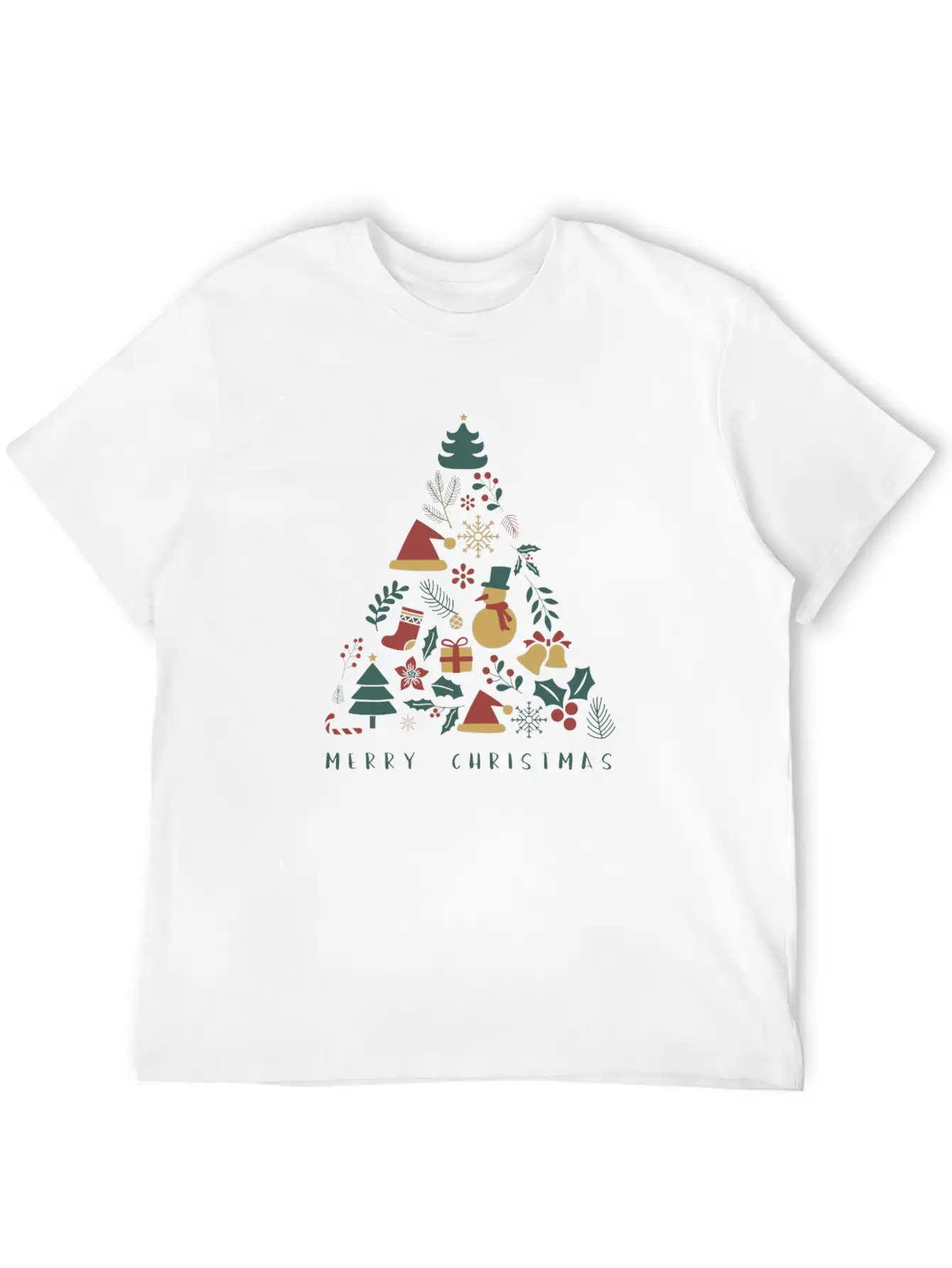Xmas Tree Lightweight Cotton T-Shirt – Daily Comfort Graphic Shirt