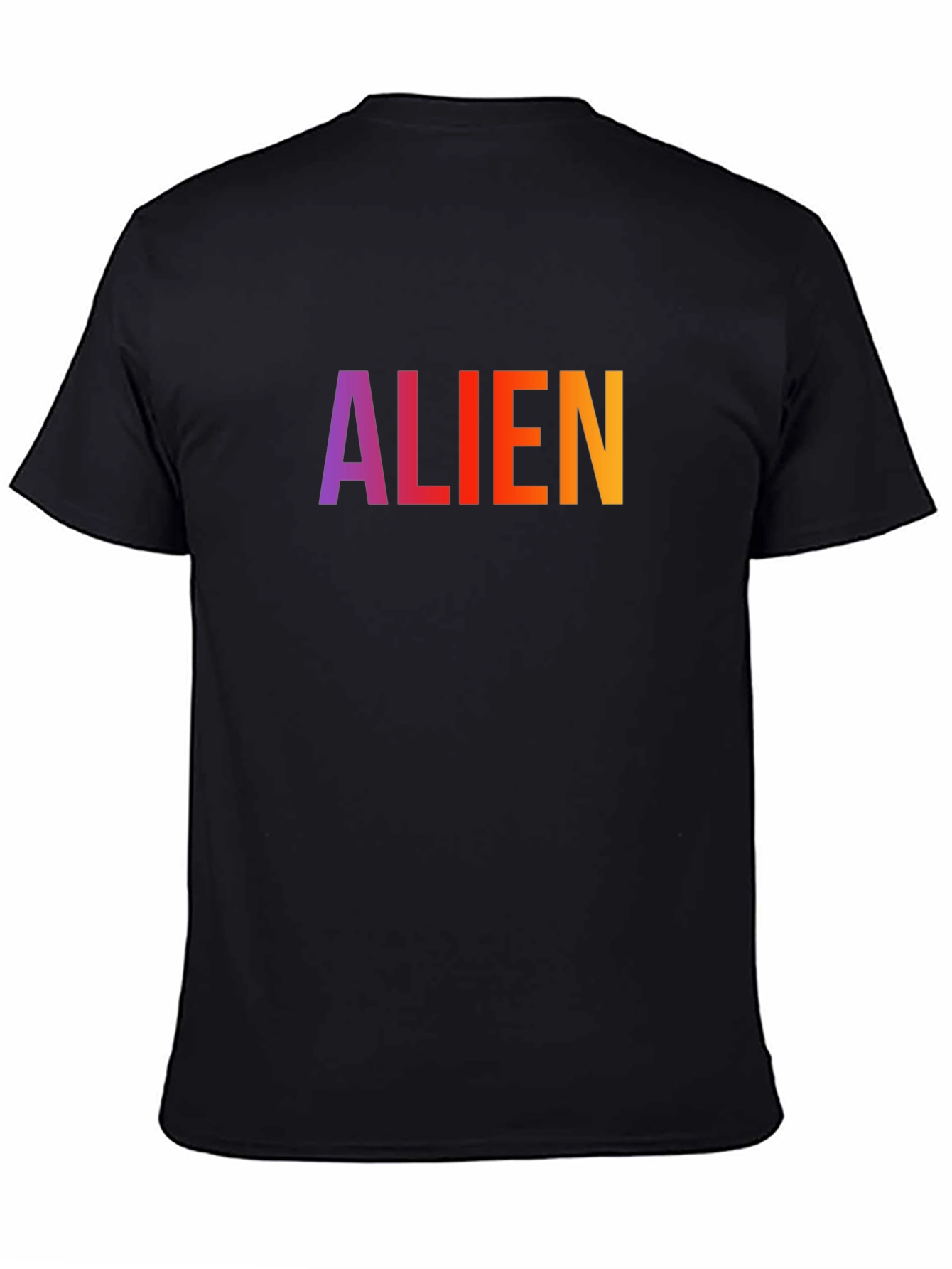 Alien Graphic Print T-Shirt - Casual Crew Neck Tee