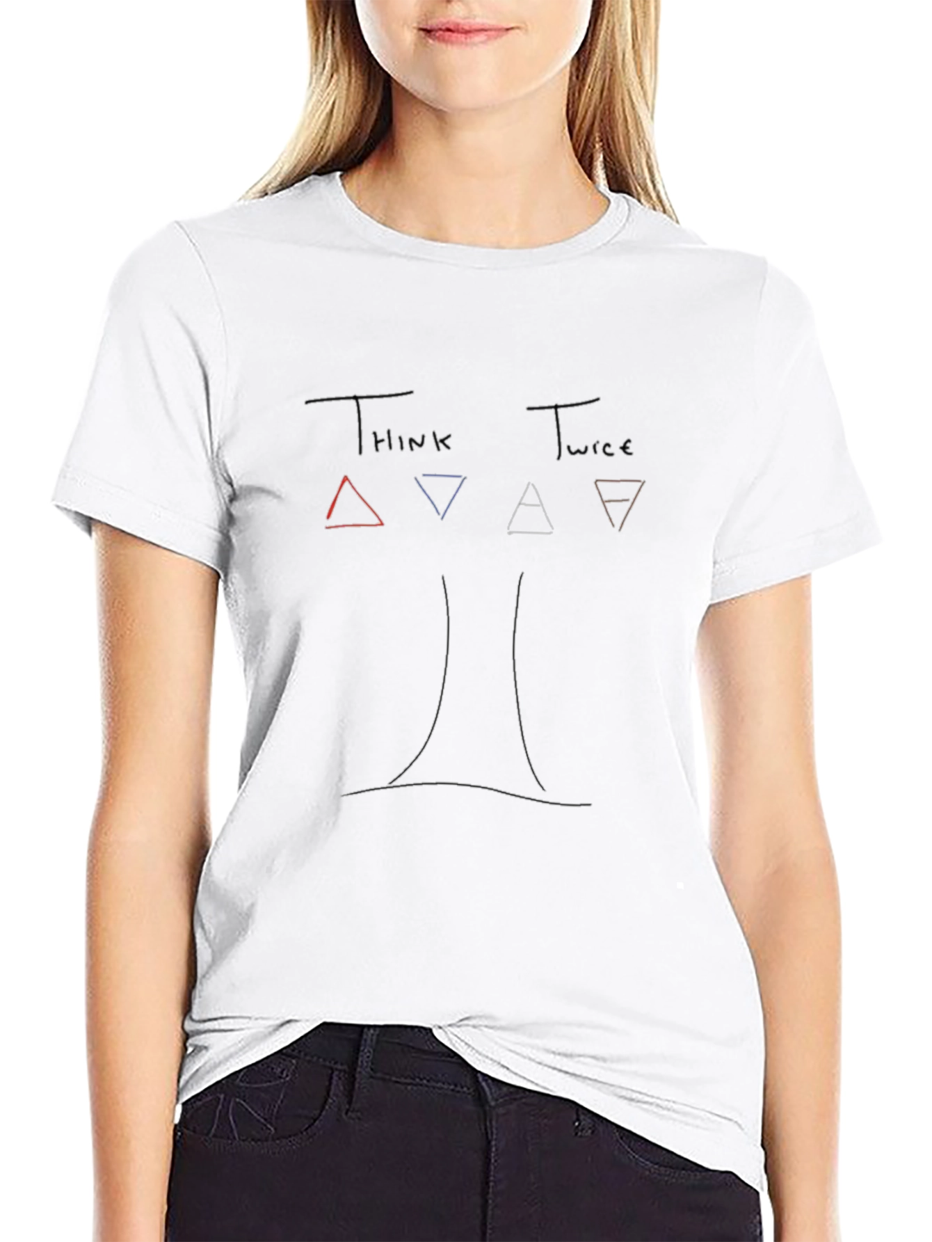 Think Twice T-Shirt: Artistic Graphic Tee