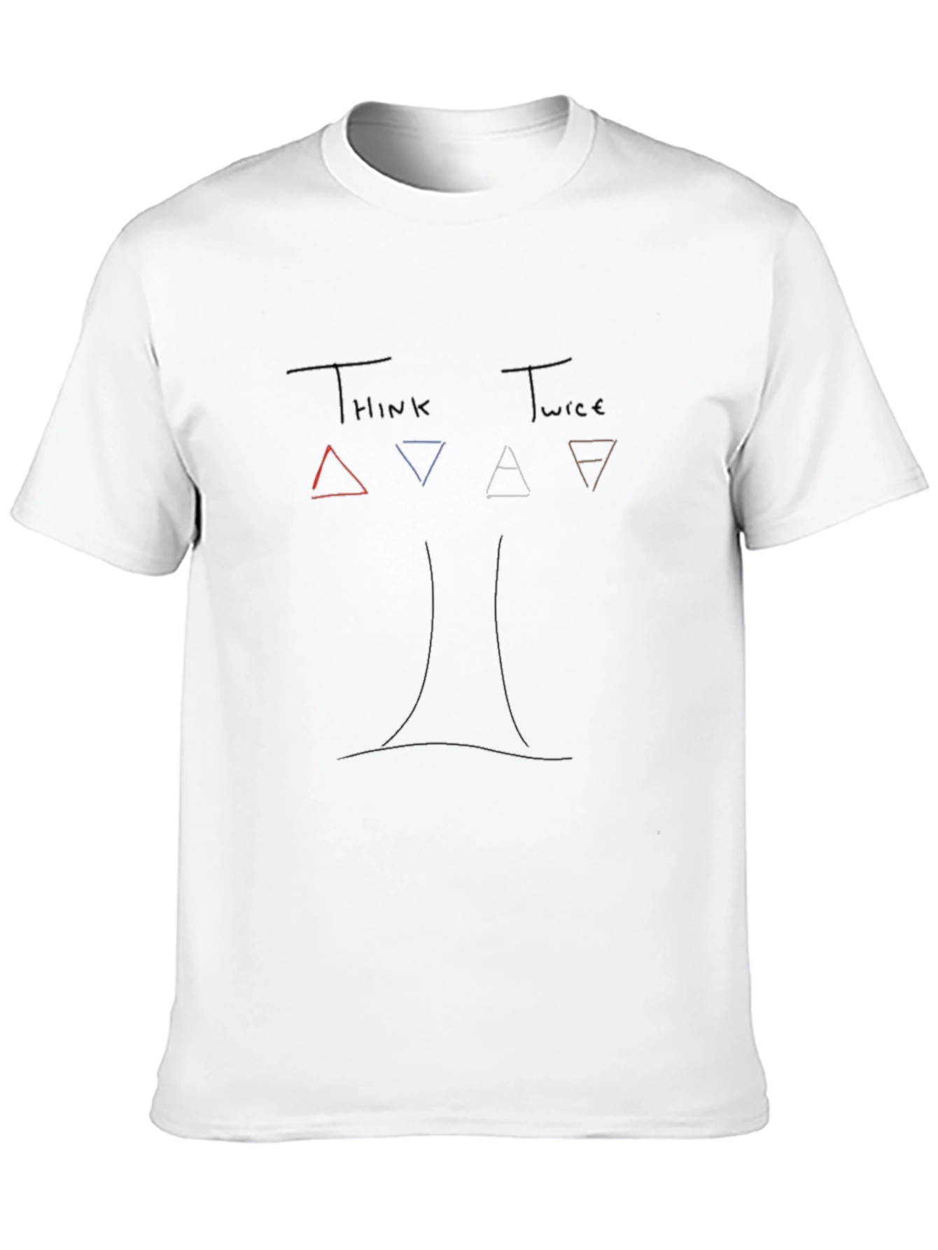 Think Twice T-Shirt: Artistic Graphic Tee