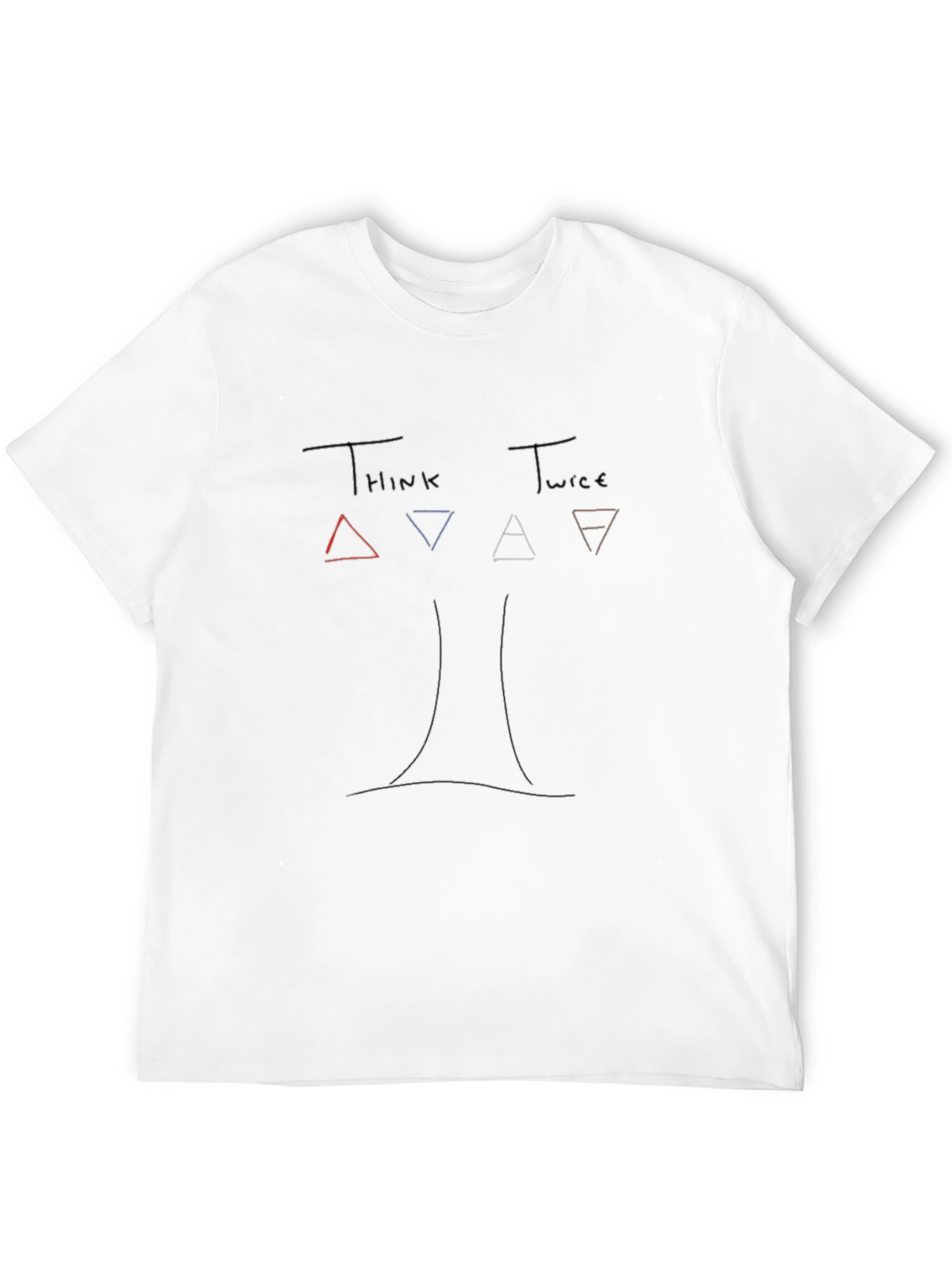 Think Twice T-Shirt: Artistic Graphic Tee