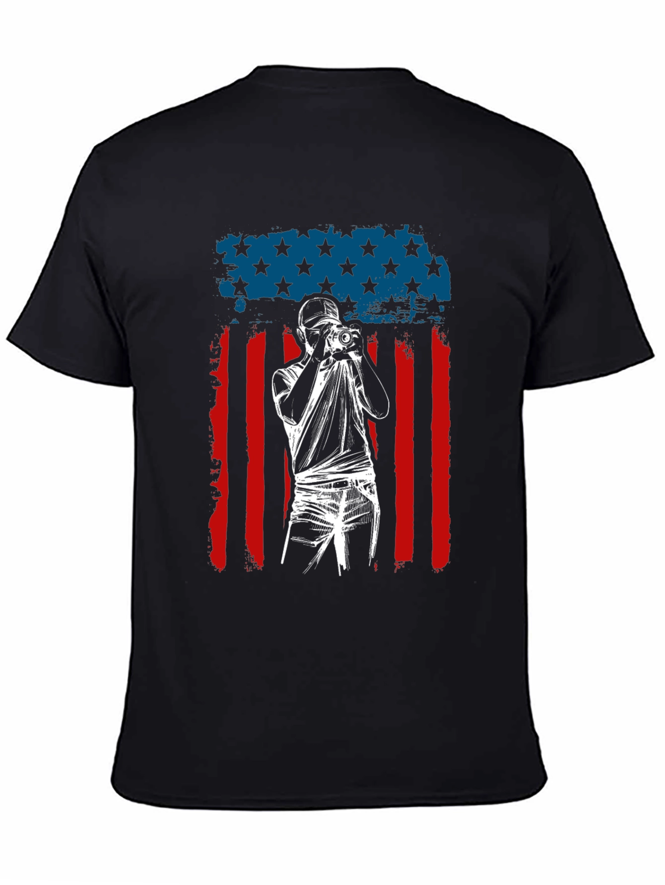 Photographer American Flag Graphic T-Shirt