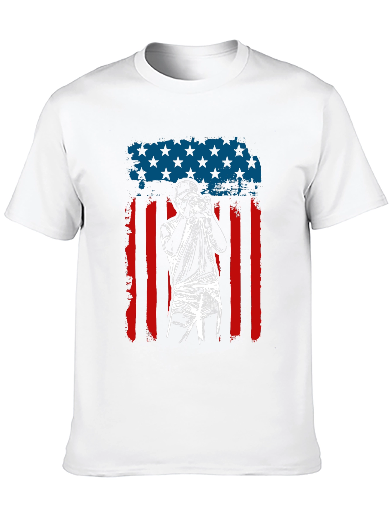 Photographer American Flag Graphic T-Shirt