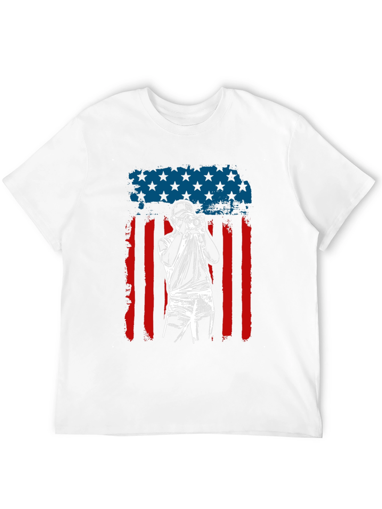 Photographer American Flag Graphic T-Shirt
