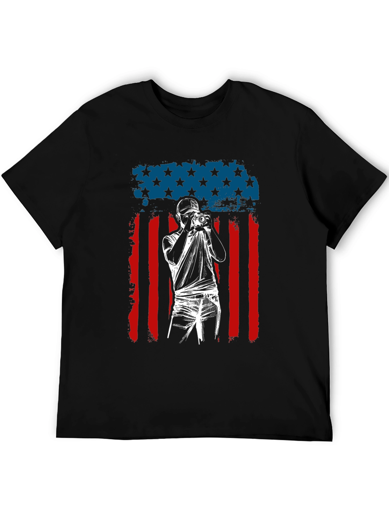 Photographer American Flag Graphic T-Shirt
