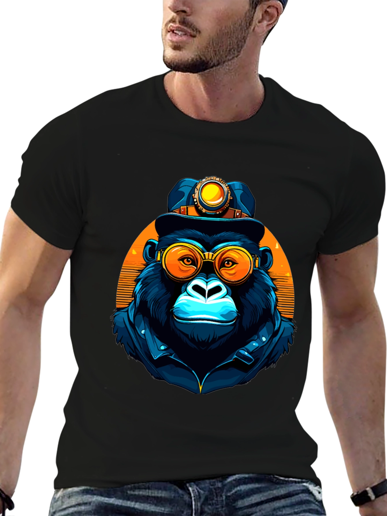 Steampunk Monkey T-Shirt - Cool Graphic Tee